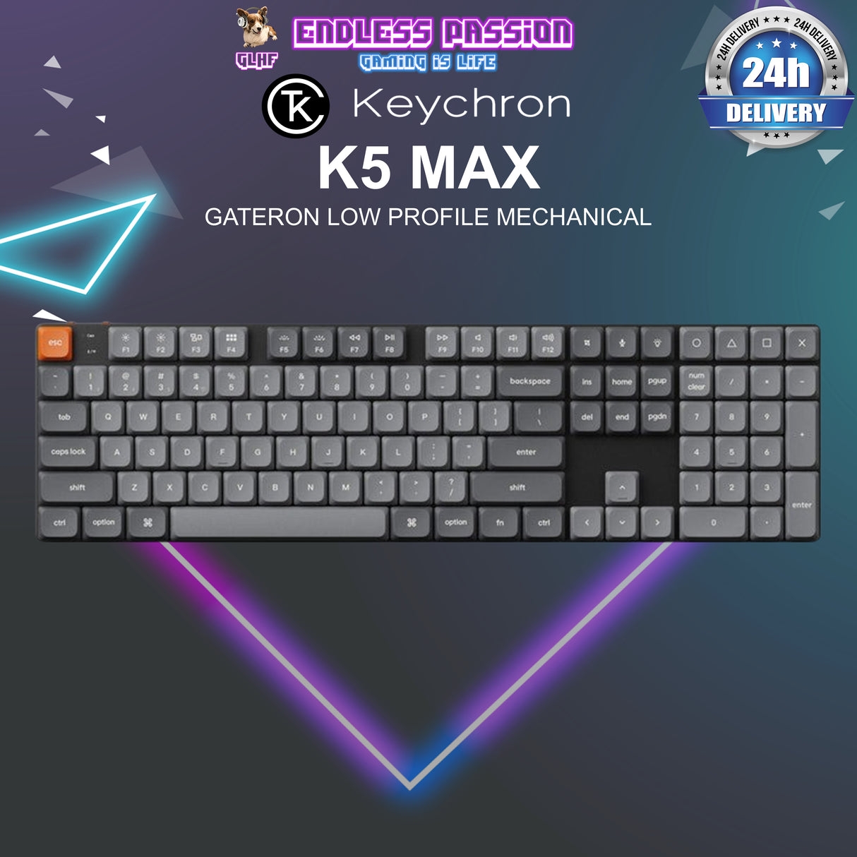 Keychron K5 Max QMK/VIA Wireless Custom Mechanical Keyboard