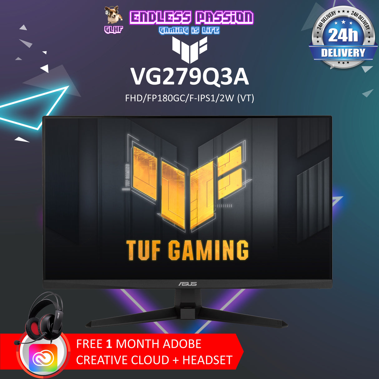 ASUS TUF Gaming VG279Q3A 27 Inch Gaming Monitor