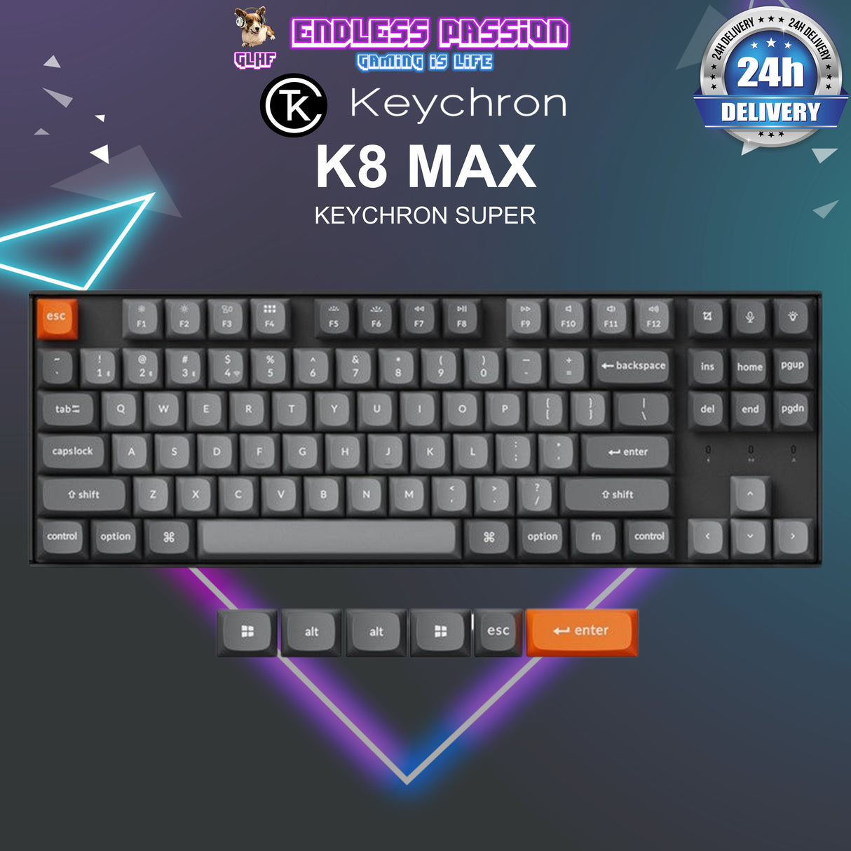 Keychron K8 Max QMK Wireless Mechanical Keyboard