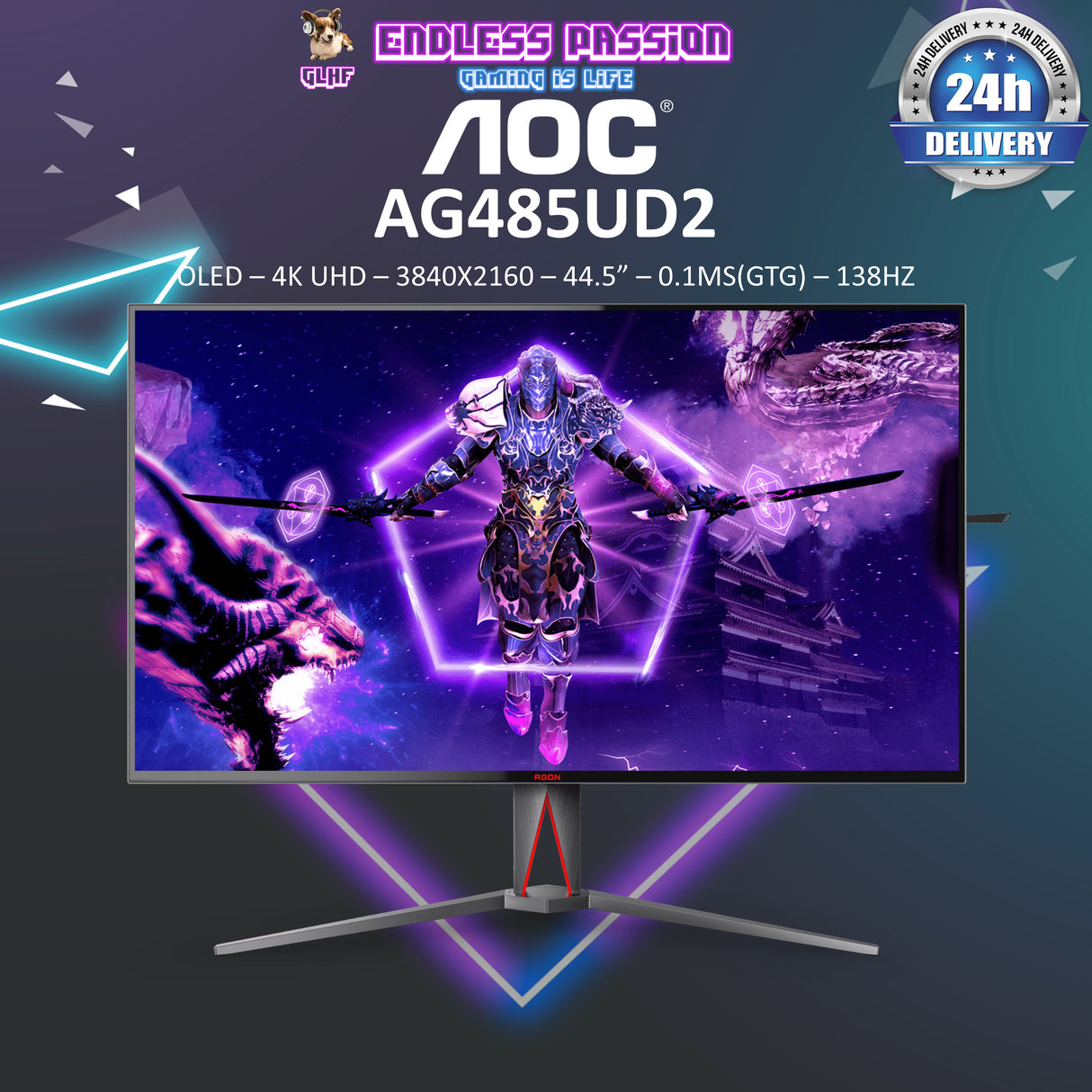 AOC AG485UD2 — 48" 4K UHD OLED Display Gaming Monitor