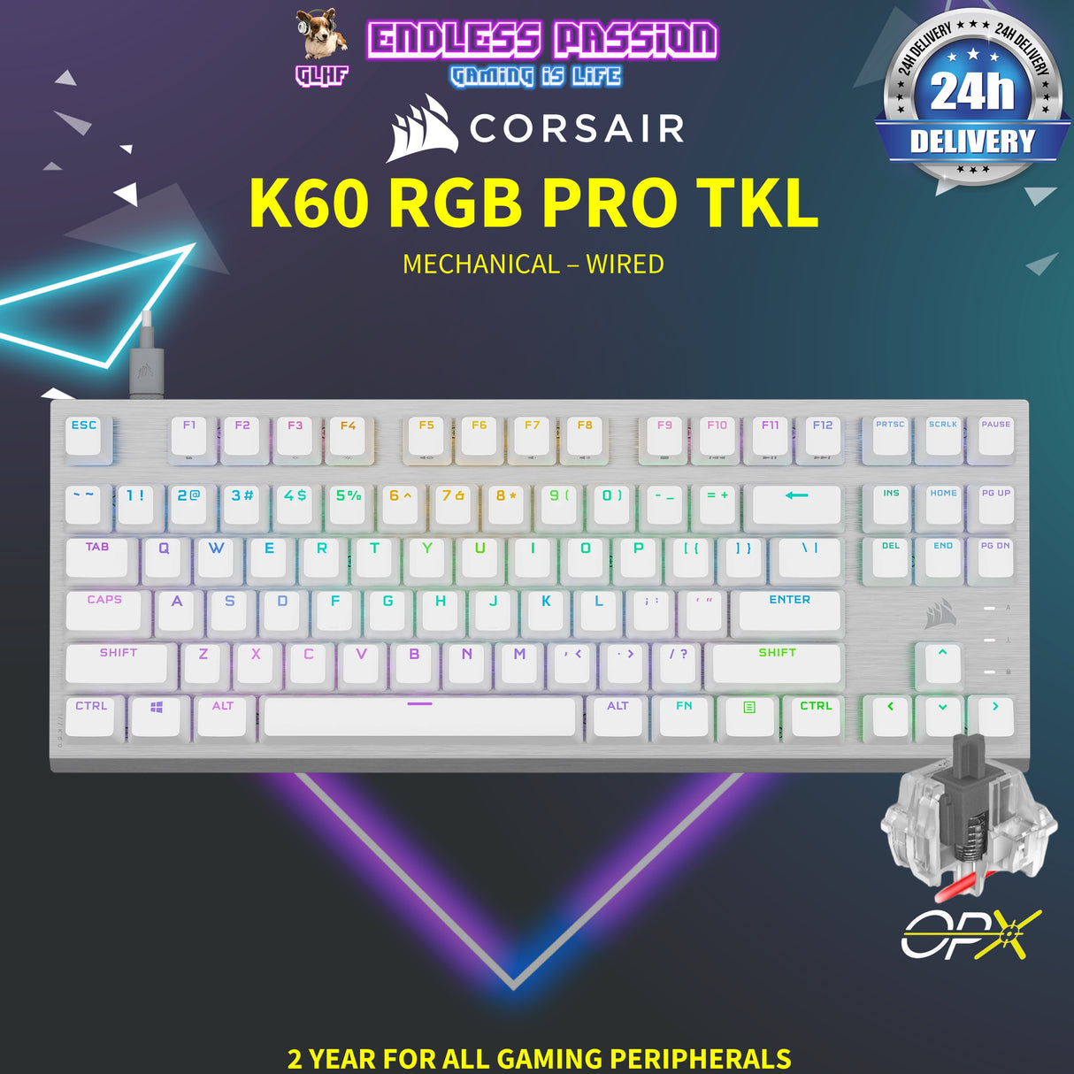 Corsair K60 PRO TKL RGB Gaming Keyboard