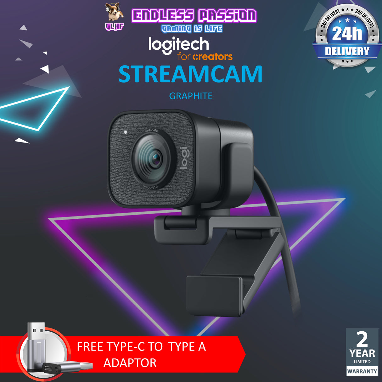 Logitech G StreamCam Full HD Streaming Webcam