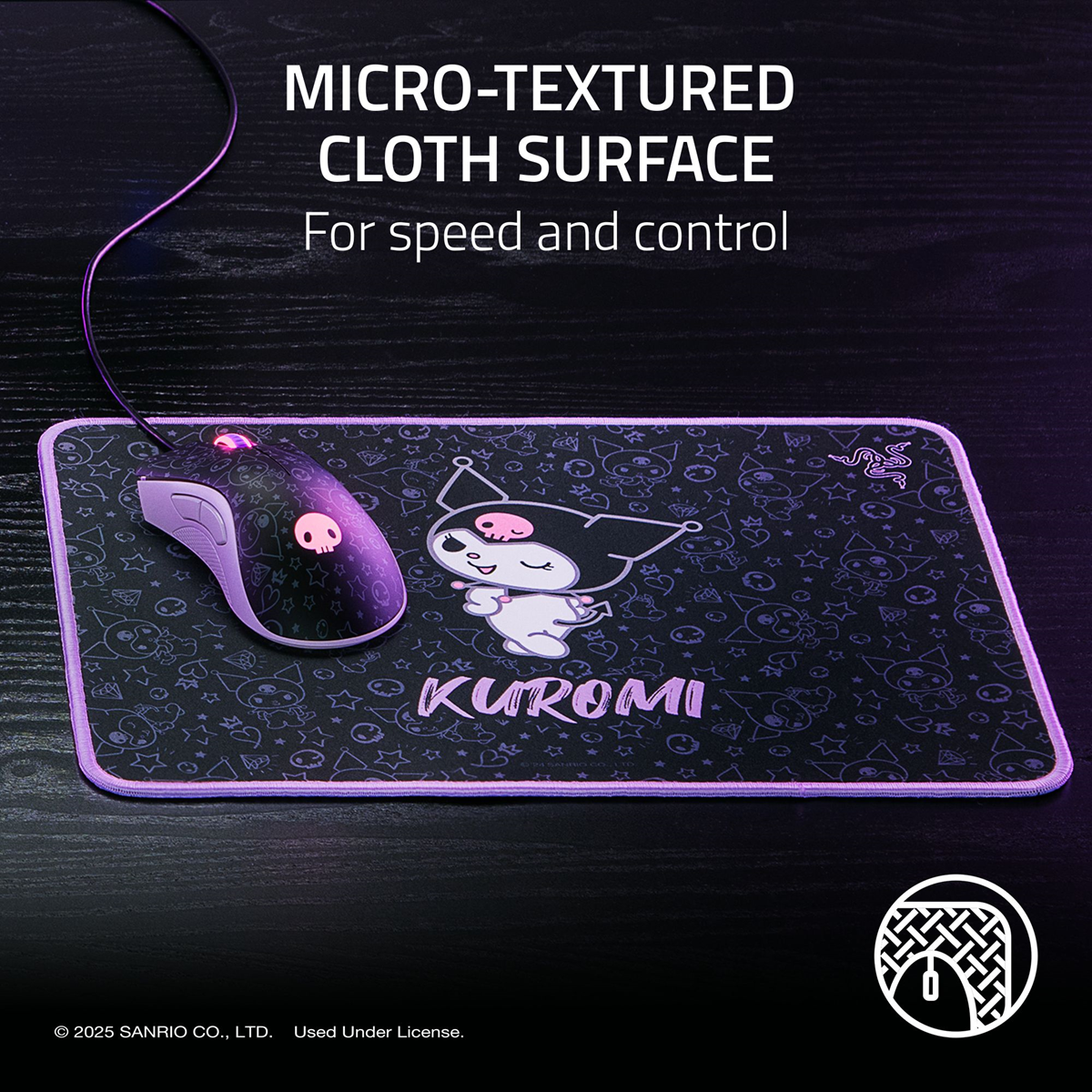 Razer Deathadder Essential and Goliathus Bundle - Kuromi Edition