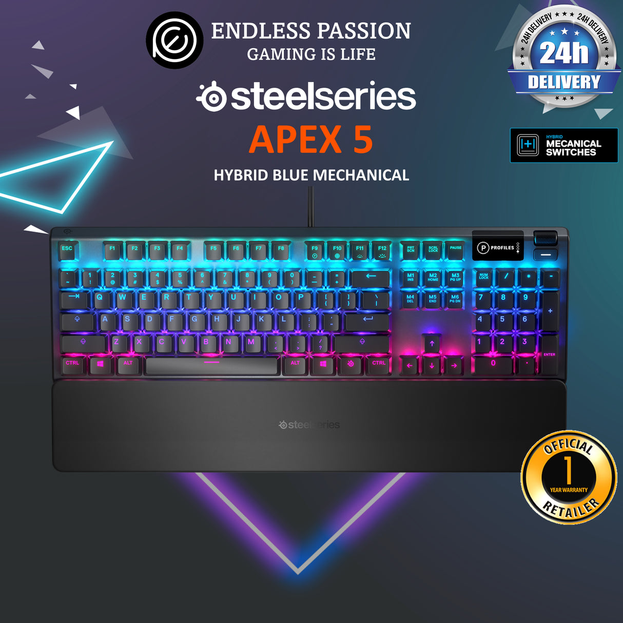 SteelSeries Apex 5 Gaming Keyboard