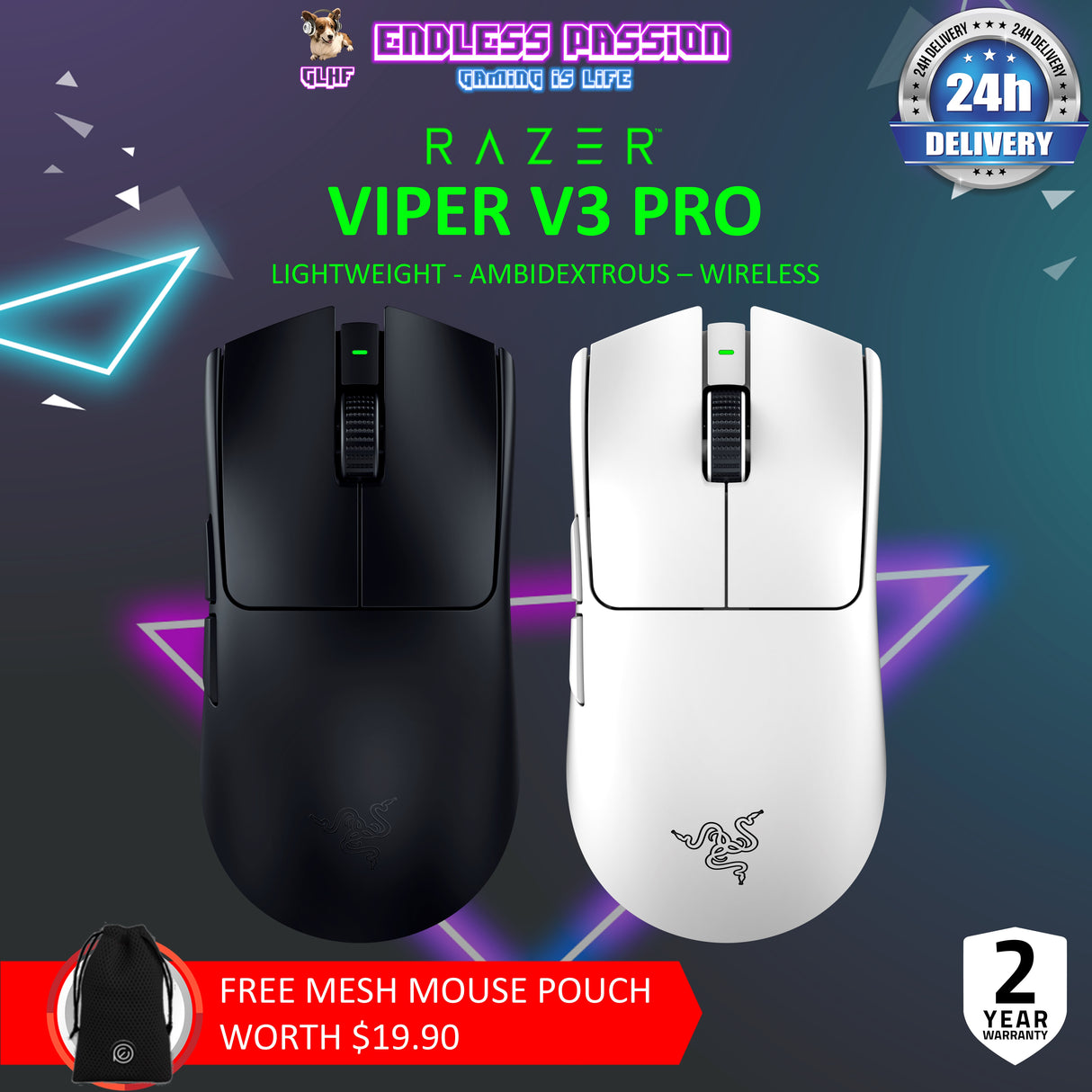 Razer Viper V3 Pro - Wireless Esports Gaming Mouse