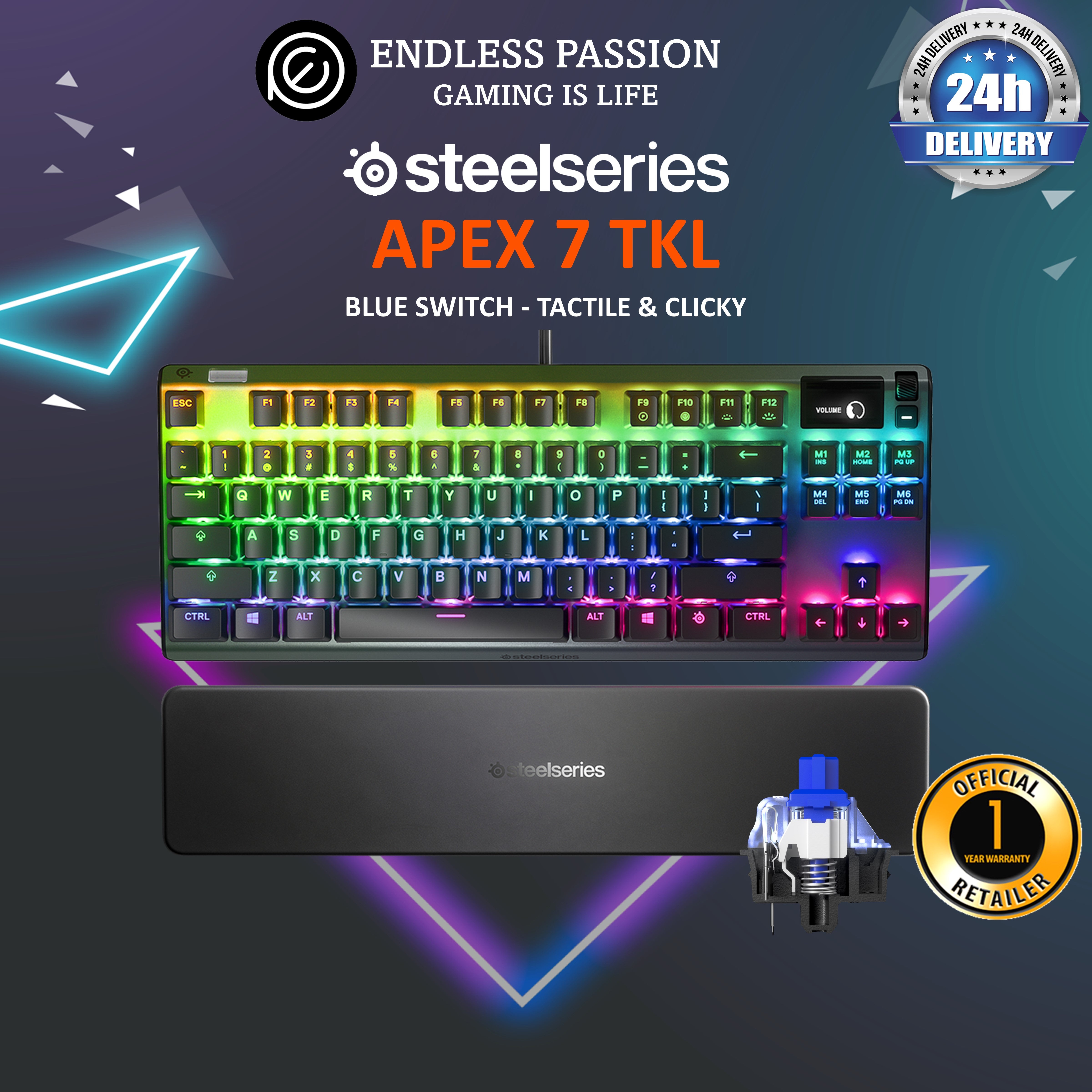 SteelSeries Apex 7 TKL Gaming Keyboard