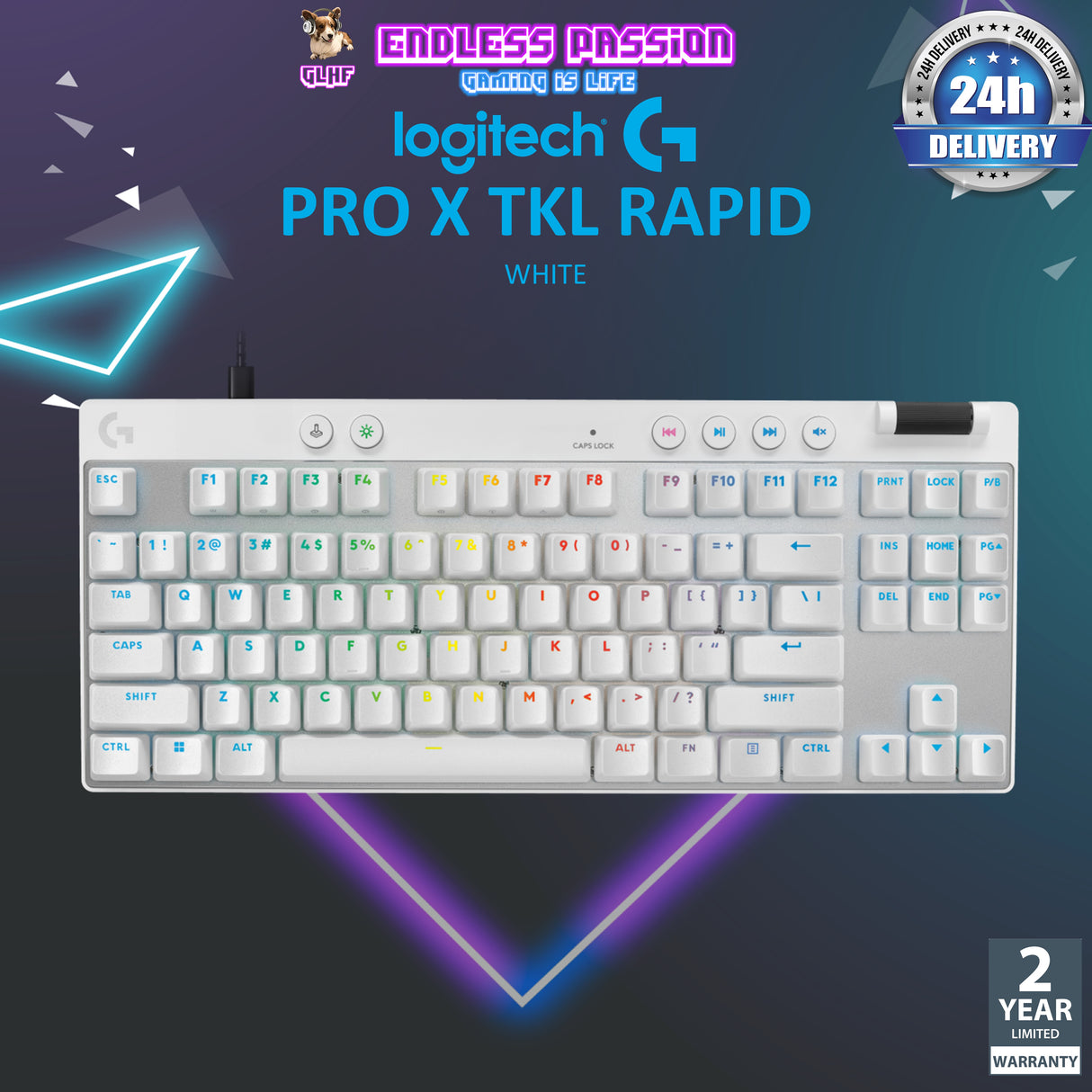 Logitech G Pro X TKL Rapid Gaming Keyboard