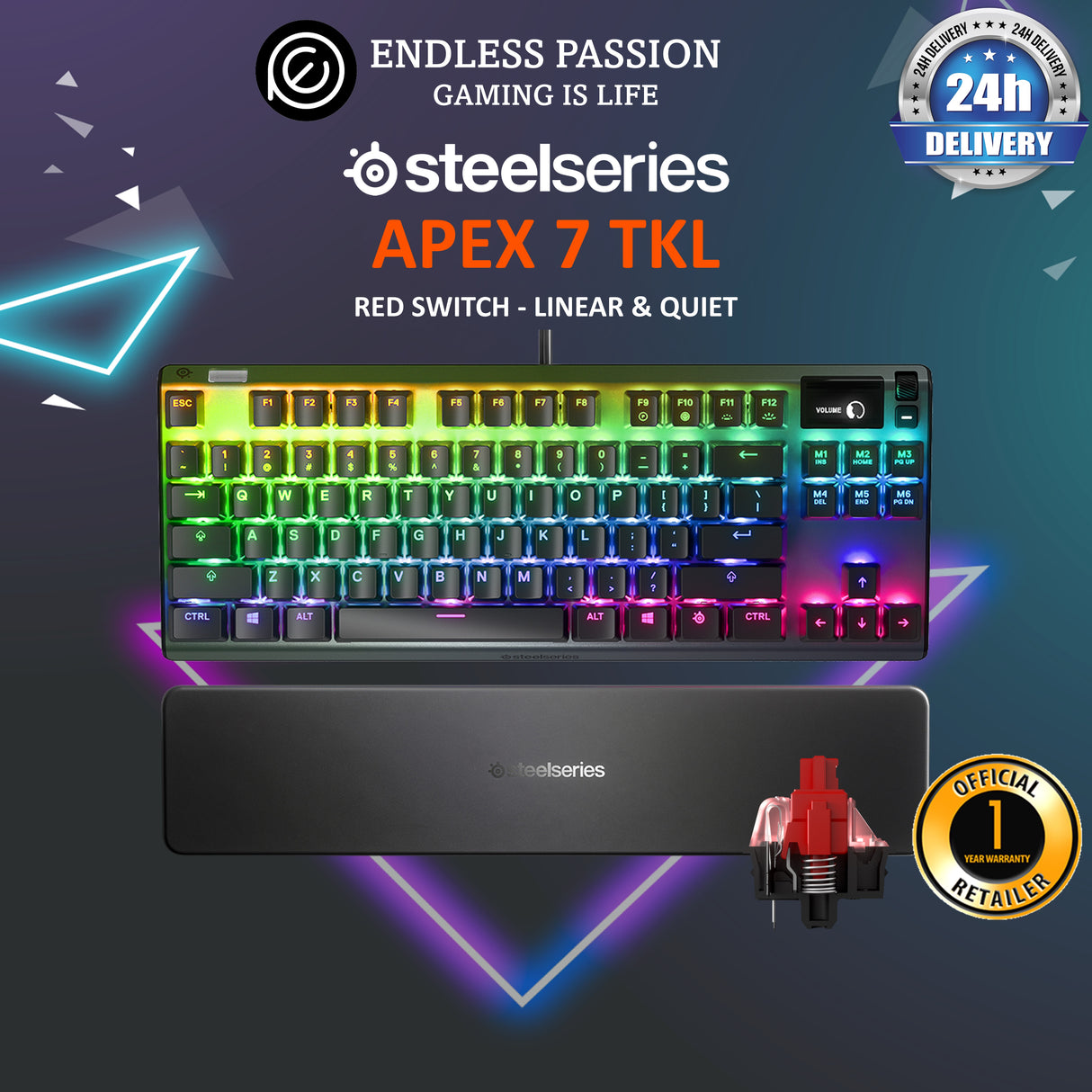 SteelSeries Apex 7 TKL Gaming Keyboard