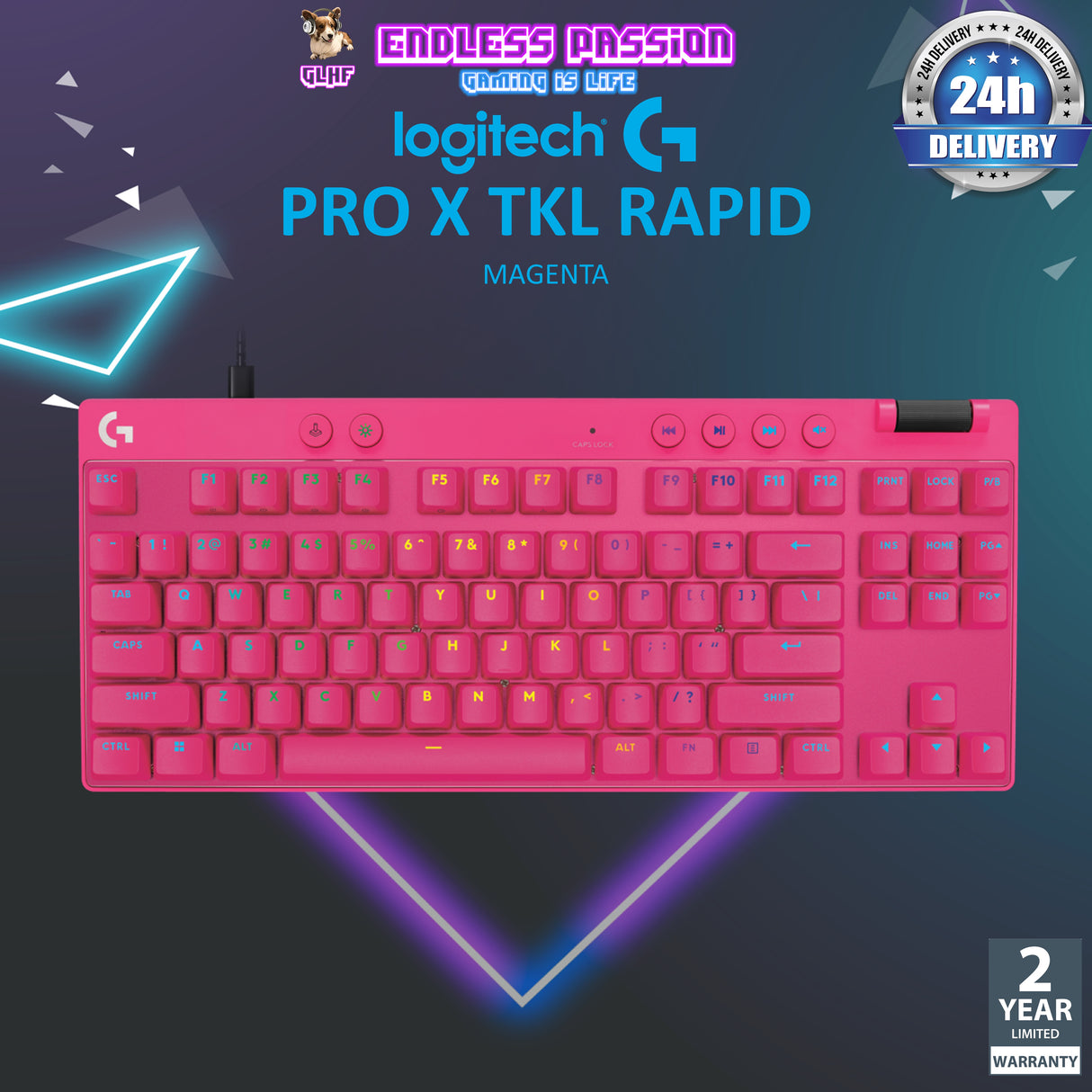 Logitech G Pro X TKL Rapid Gaming Keyboard