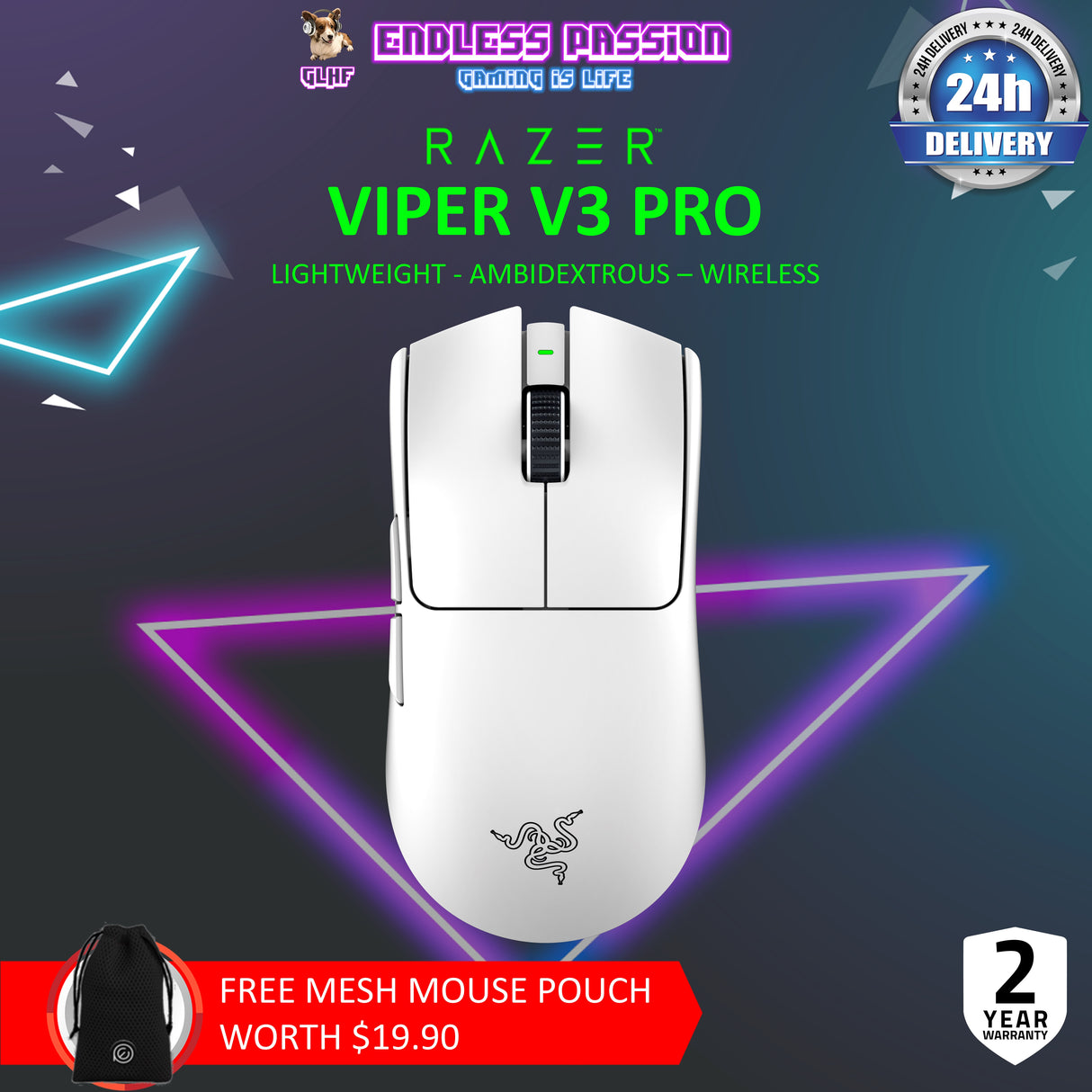 Razer Viper V3 Pro - Wireless Esports Gaming Mouse