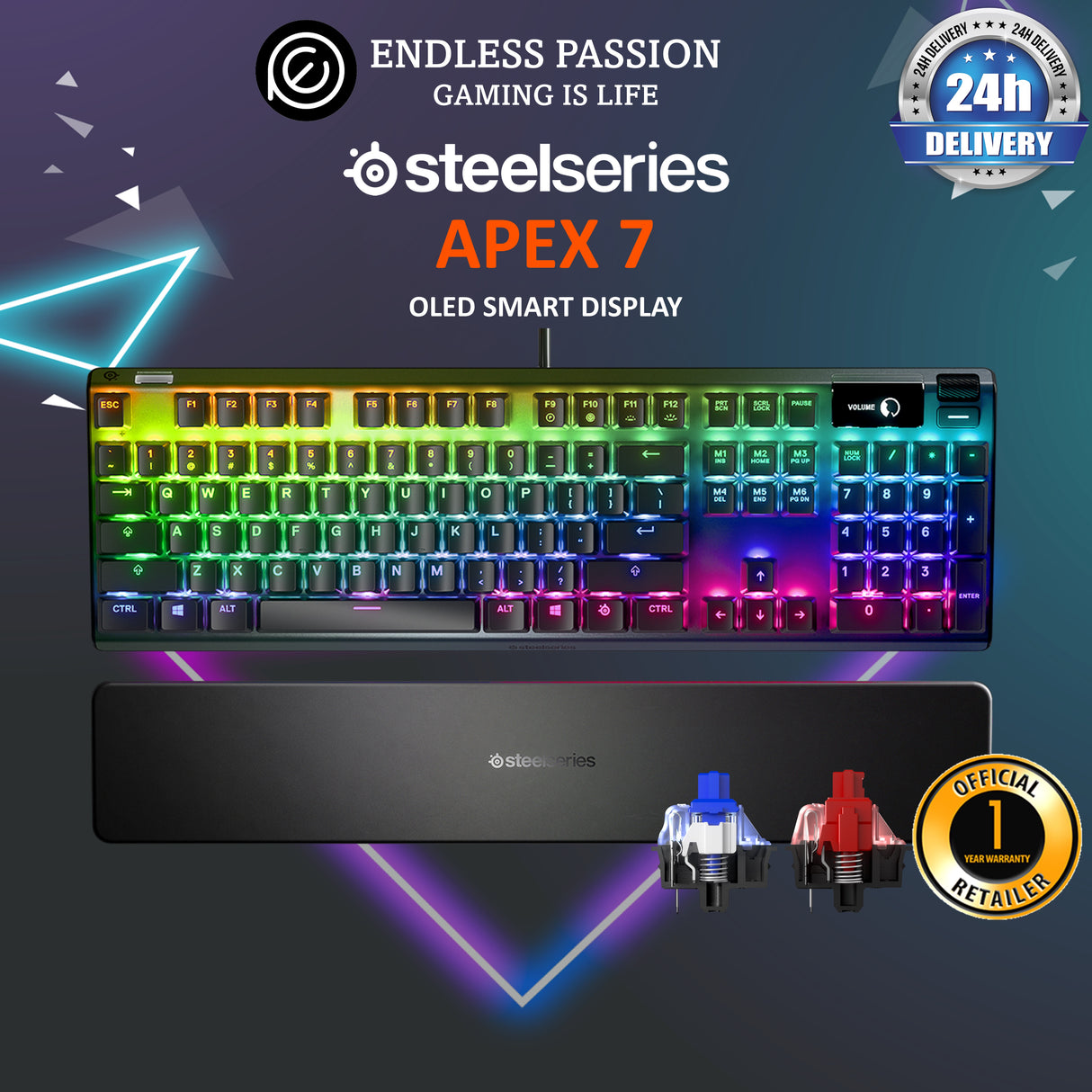 SteelSeries Apex 7 Gaming Keyboard