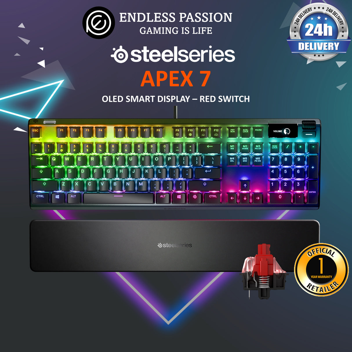 SteelSeries Apex 7 Gaming Keyboard