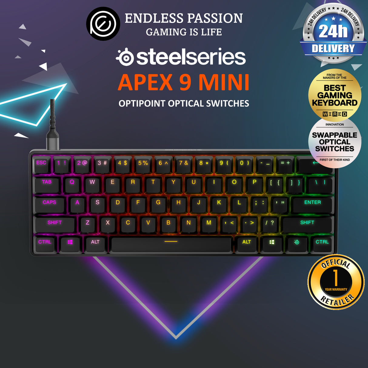 SteelSeries Apex 9 Mini Gaming Keyboard