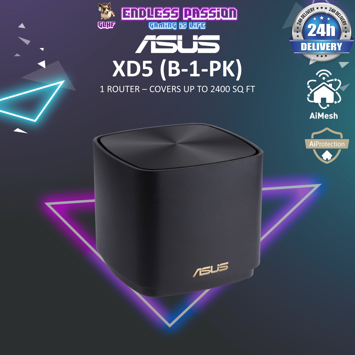 ASUS ZenWiFi XD5 Whole-Home Dual-Band Mesh WiFi 6 (802.11ax) System