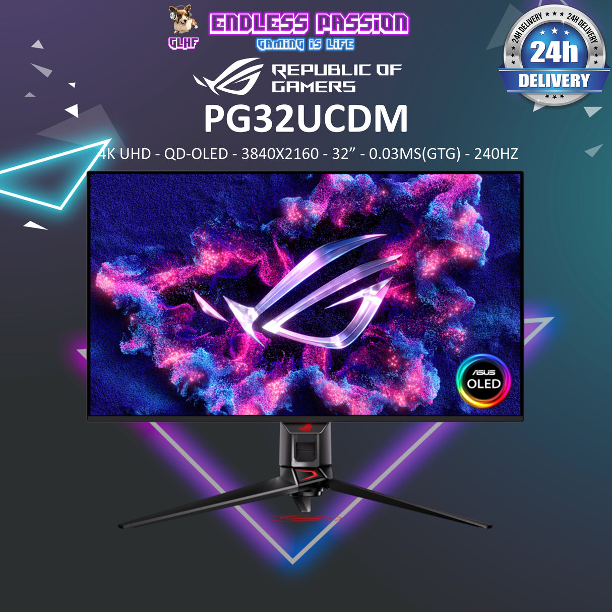 ASUS ROG Swift 4K OLED PG32UCDM 32 Inch Gaming Monitor