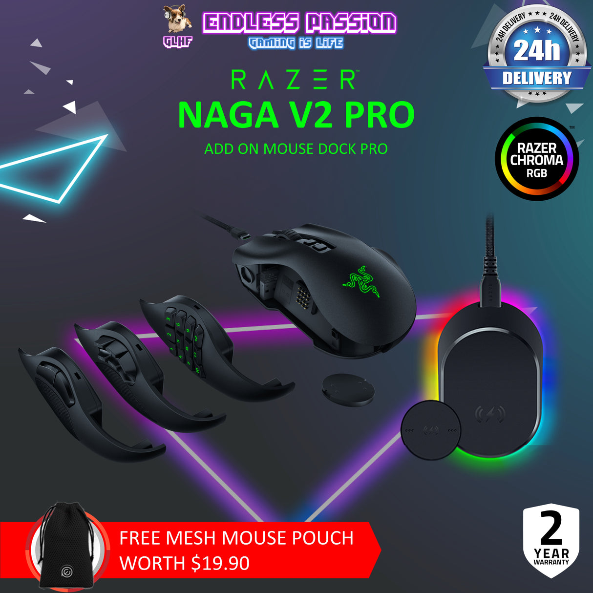 Razer Naga V2 Pro Wireless Gaming Mouse