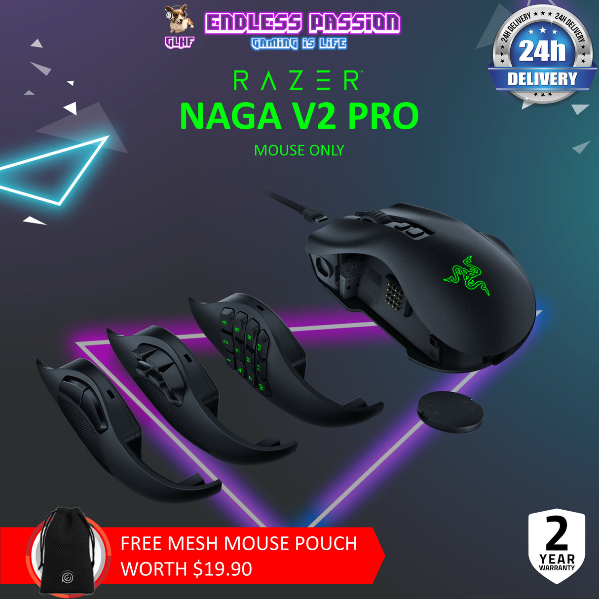 Razer Naga V2 Pro Wireless Gaming Mouse