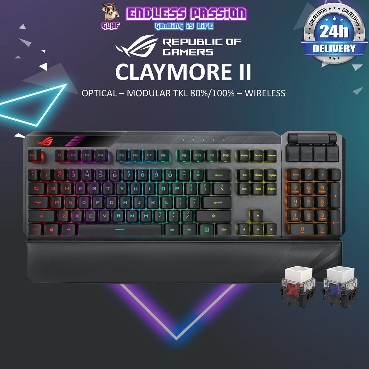 Asus ROG Claymore II Wireless Gaming Mechanical Keyboard