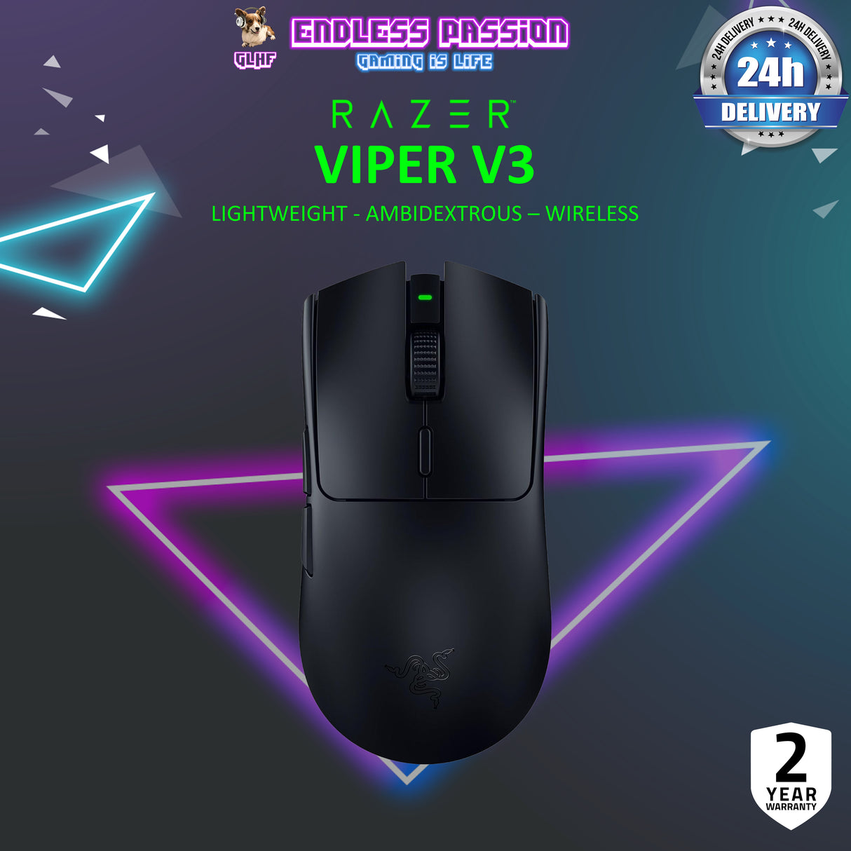 Razer Viper V3 HyperSpeed Wireless Esports Gaming Mouse