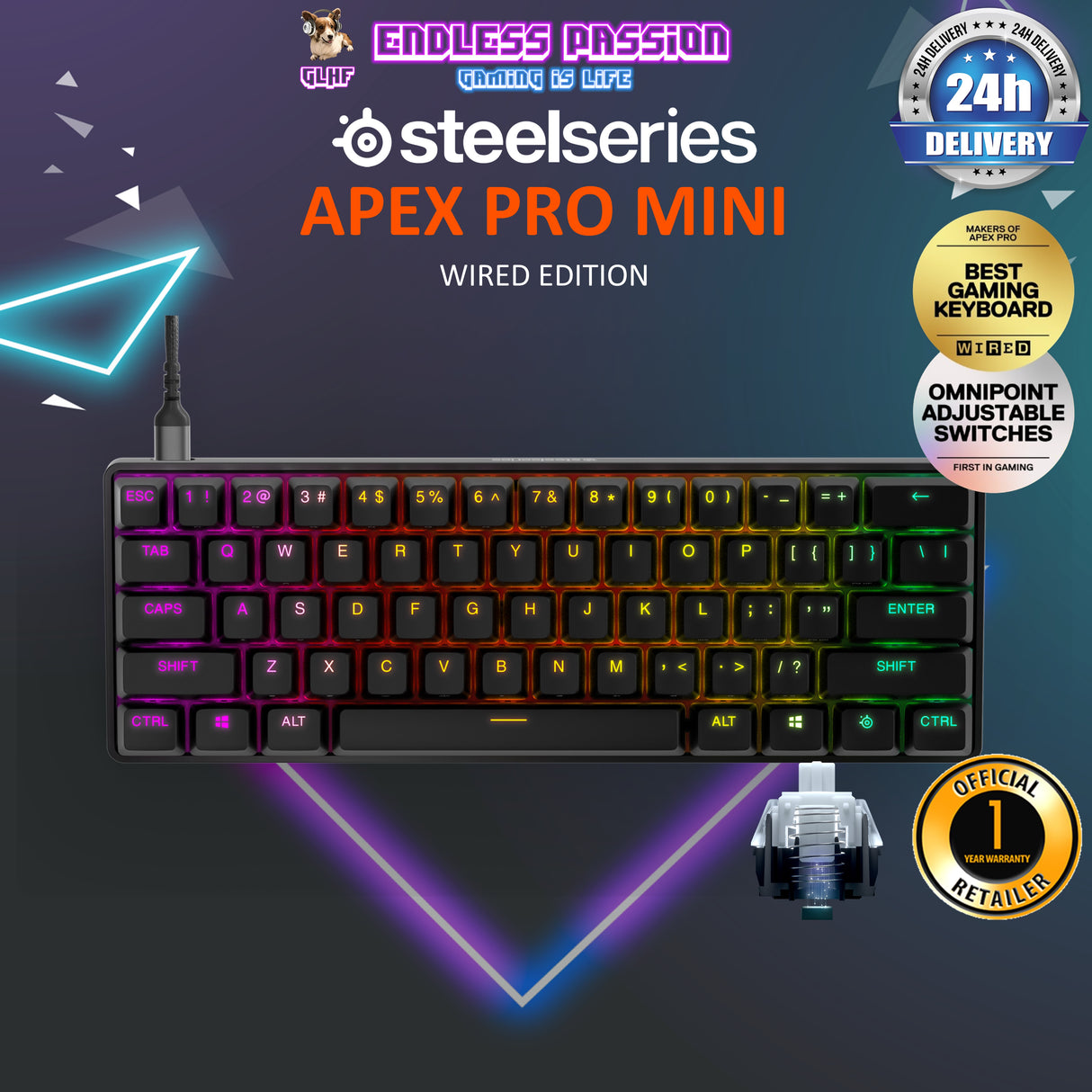 SteelSeries Apex Pro Mini Gaming Keyboard