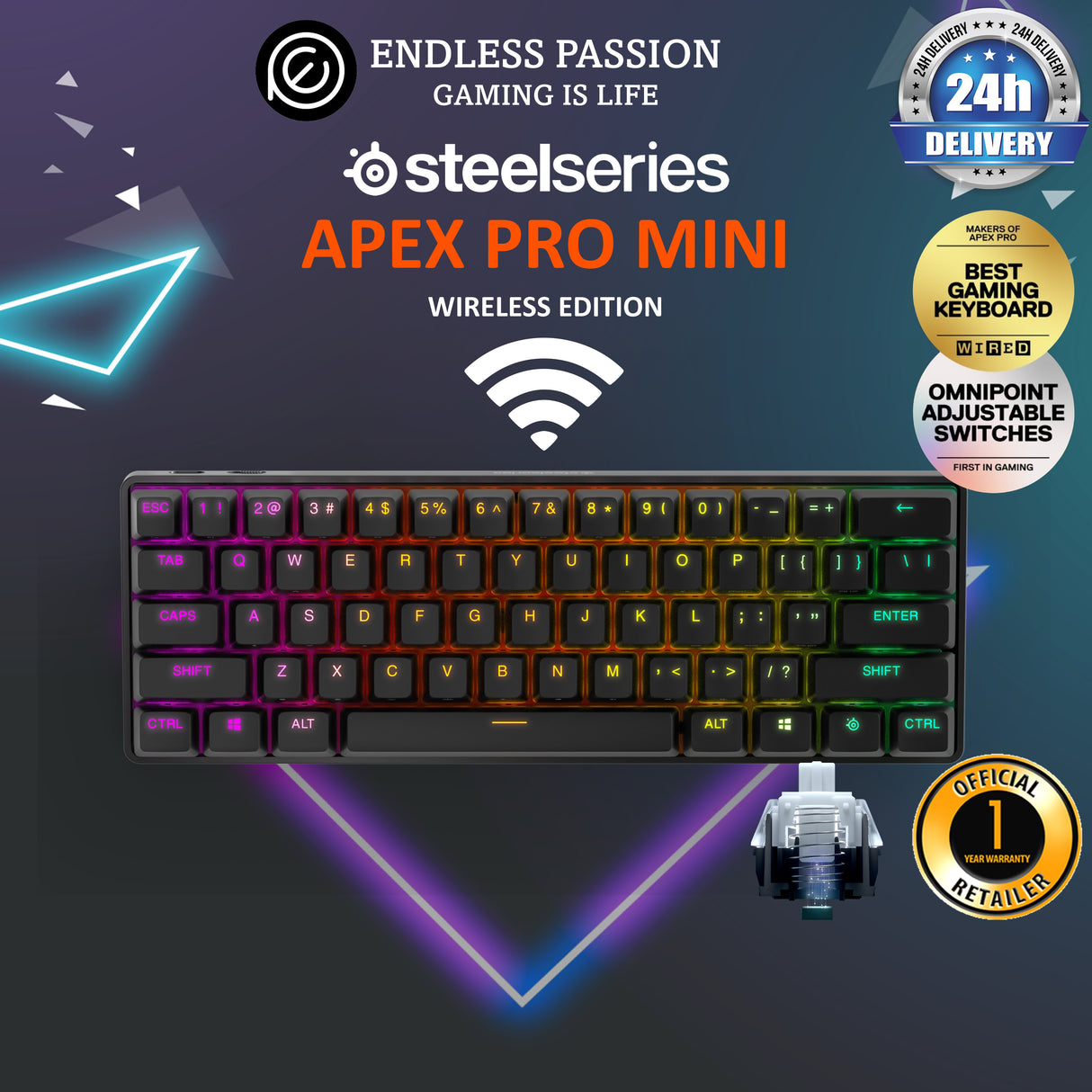 SteelSeries Apex Pro Mini Gaming Keyboard