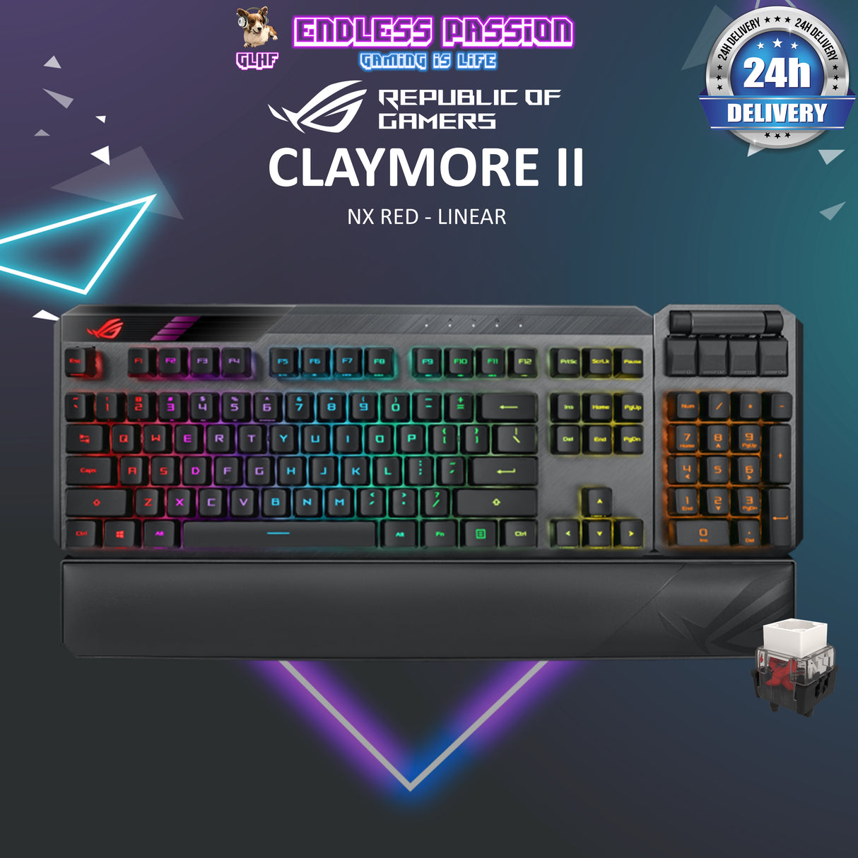 Asus ROG Claymore II Wireless Gaming Mechanical Keyboard