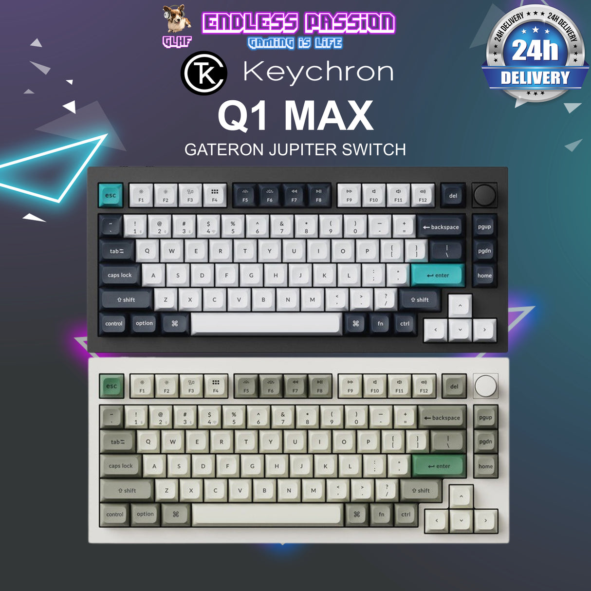 Keychron Q1 Max 75% QMK/VIA Wireless Custom Mechanical Keyboard