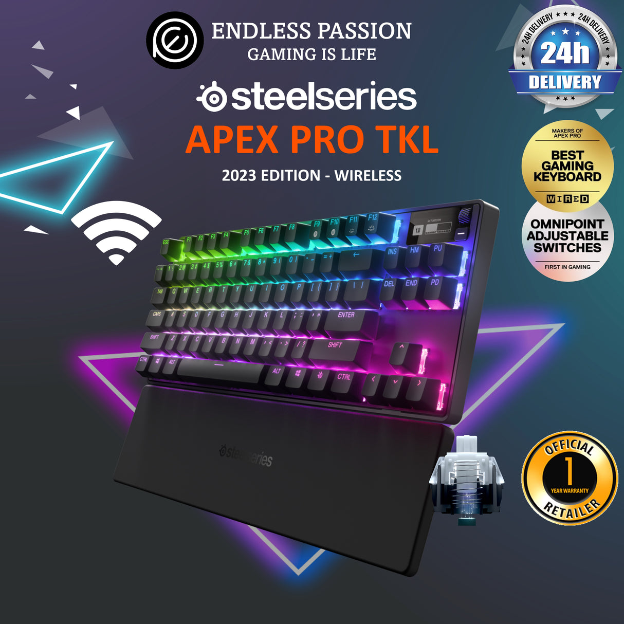 SteelSeries Apex Pro TKL Wireless Gaming Keyboard