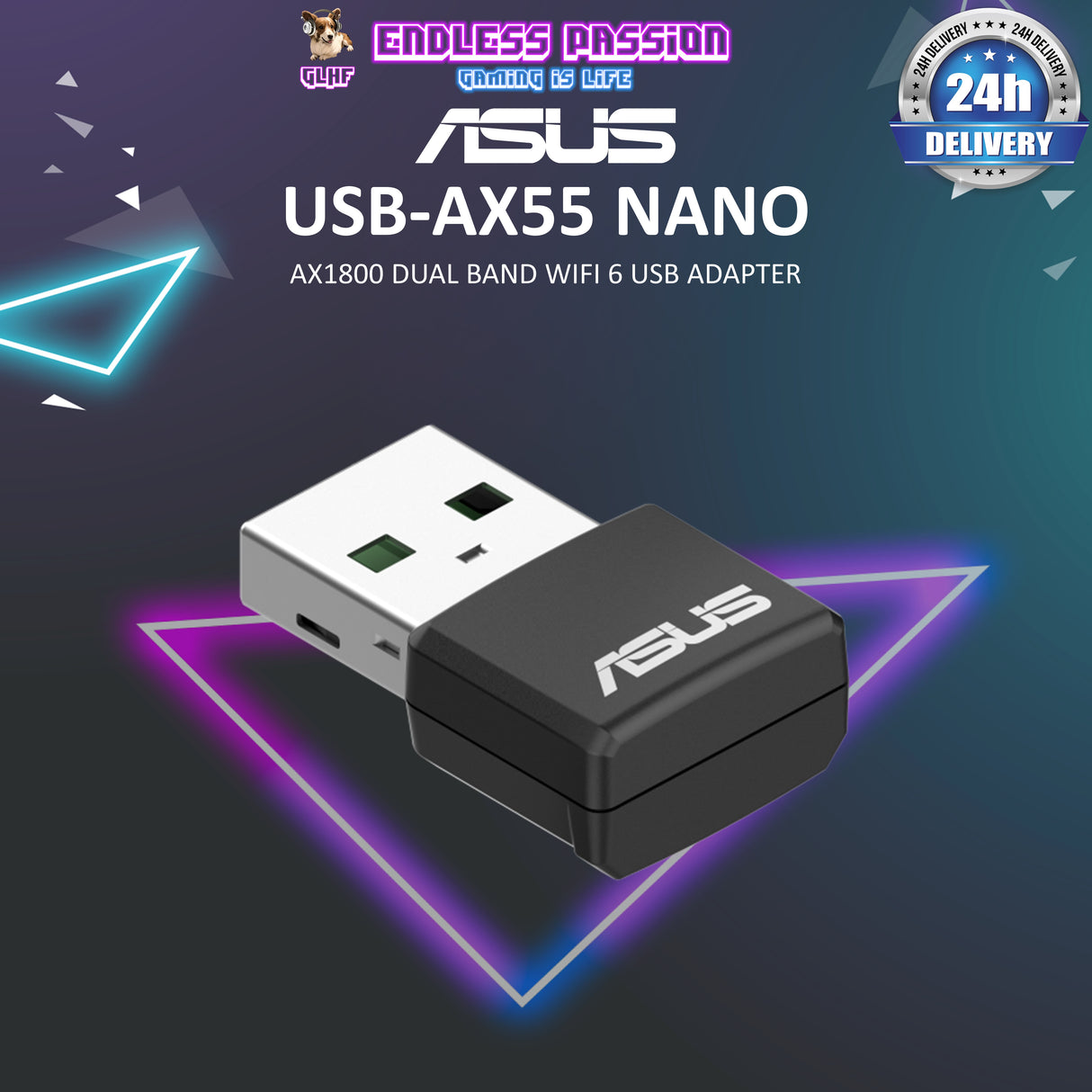 Asus USB-AX55 Nano AX1800 Dual Band WiFi 6 USB Adapter