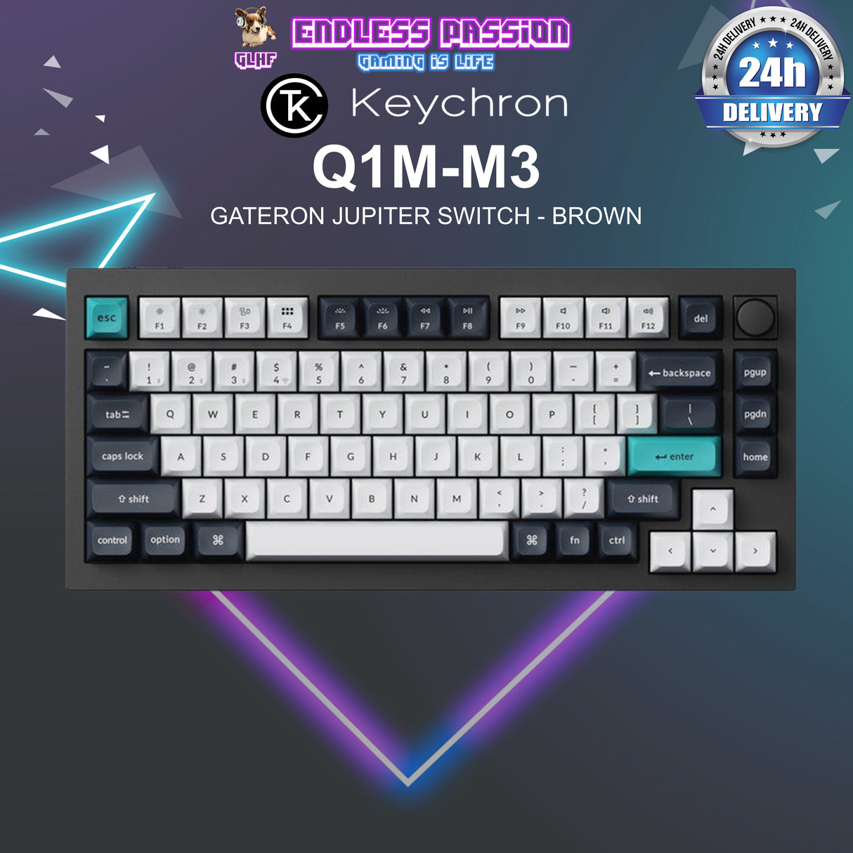 Keychron Q1 Max 75% QMK/VIA Wireless Custom Mechanical Keyboard