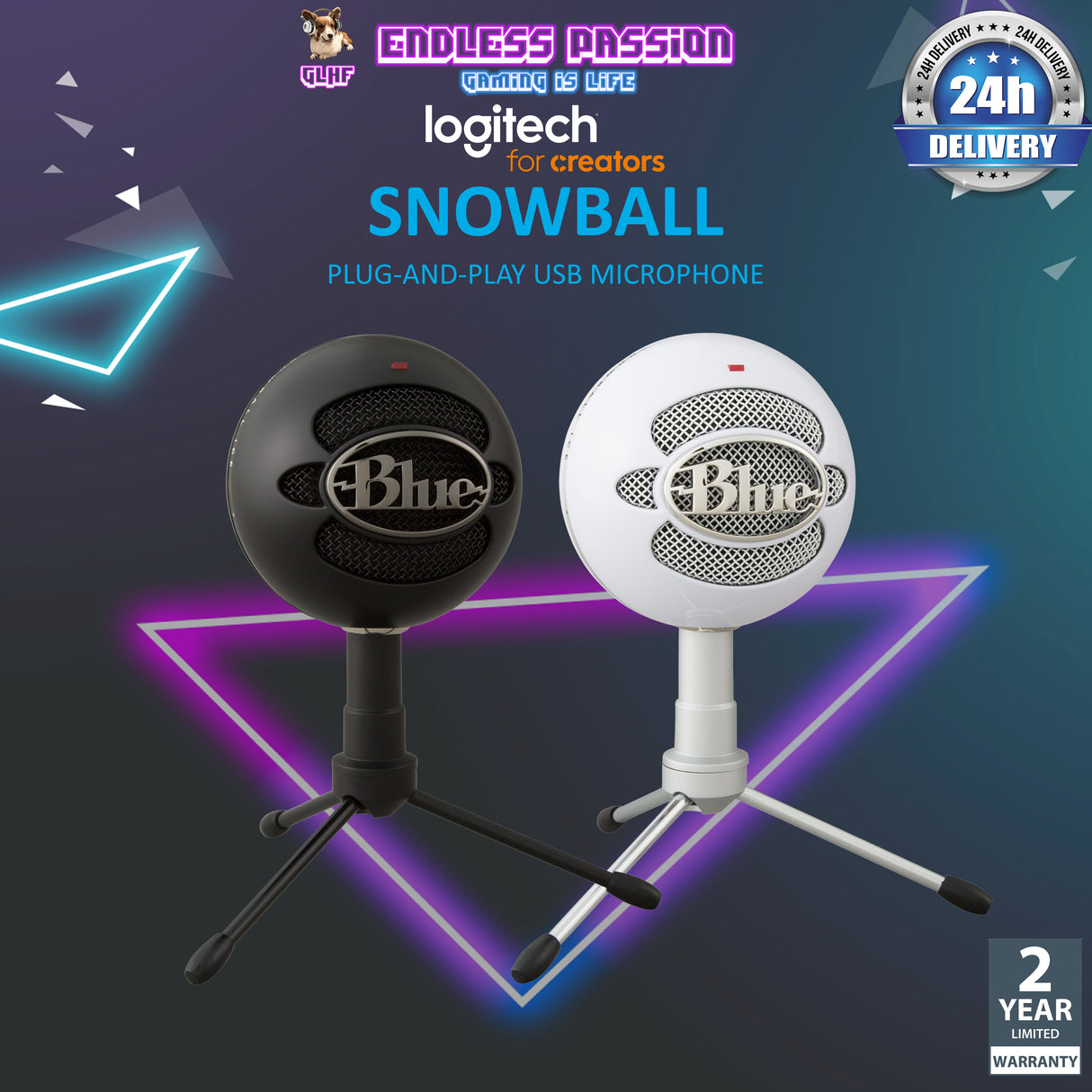 Logitech G Blue Snowball Ice USB Microphone