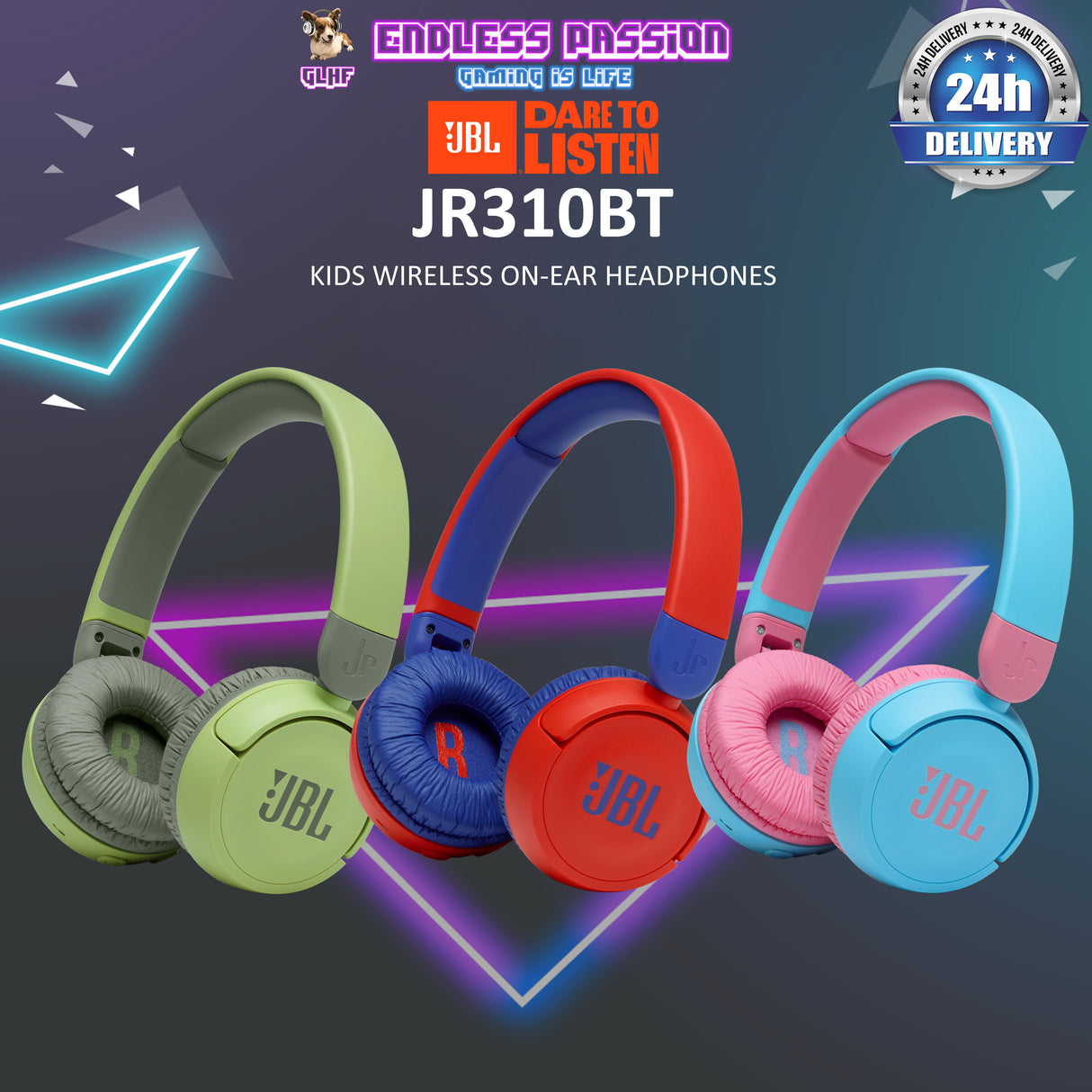 JBL JR 310 BT Kids Wireless On-Ear Headphones