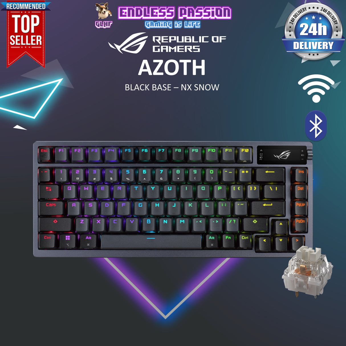 Asus ROG Azoth 75% Wireless Custom Gaming Keyboard