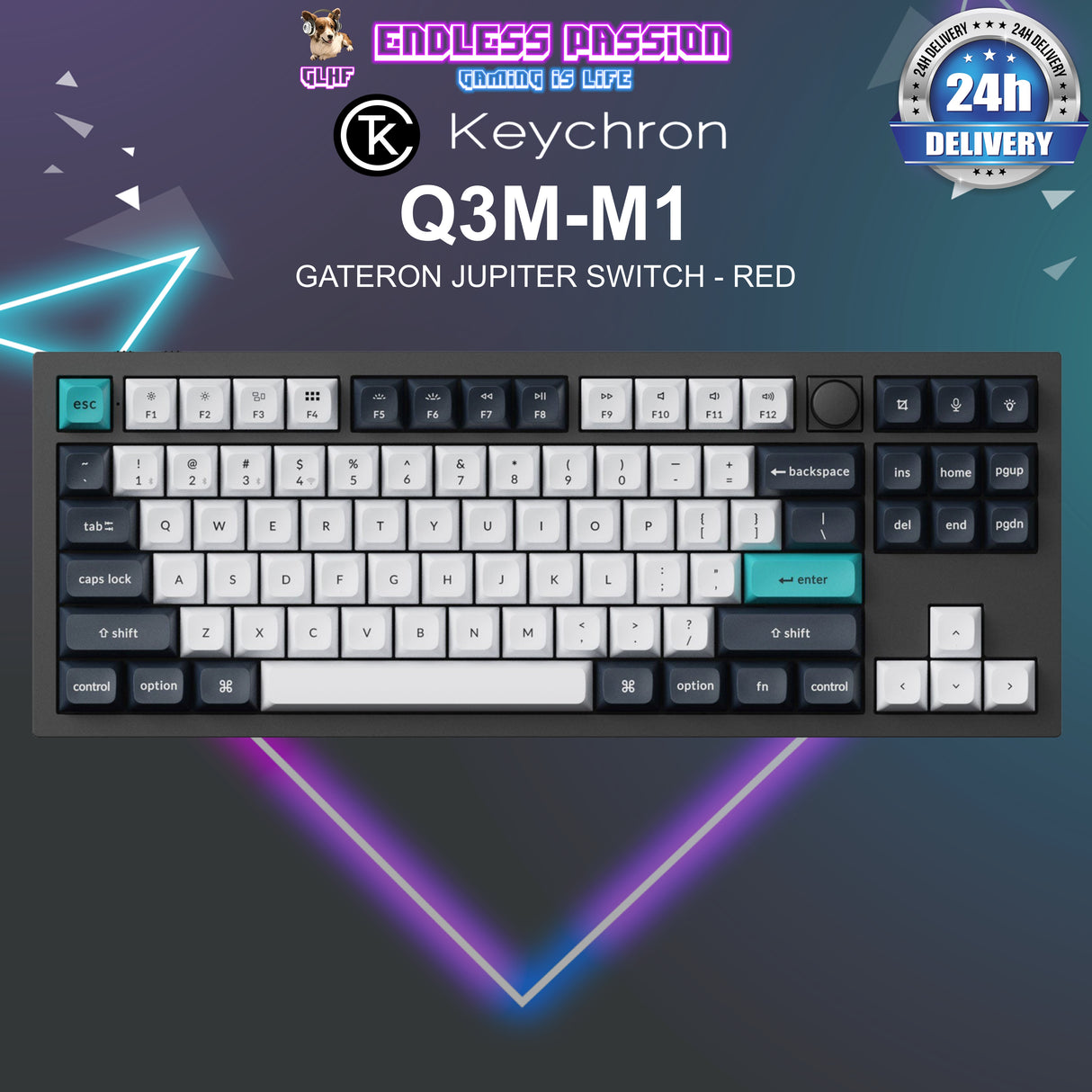 Keychron Q3 Max 75% QMK/VIA Wireless Custom Mechanical Keyboard