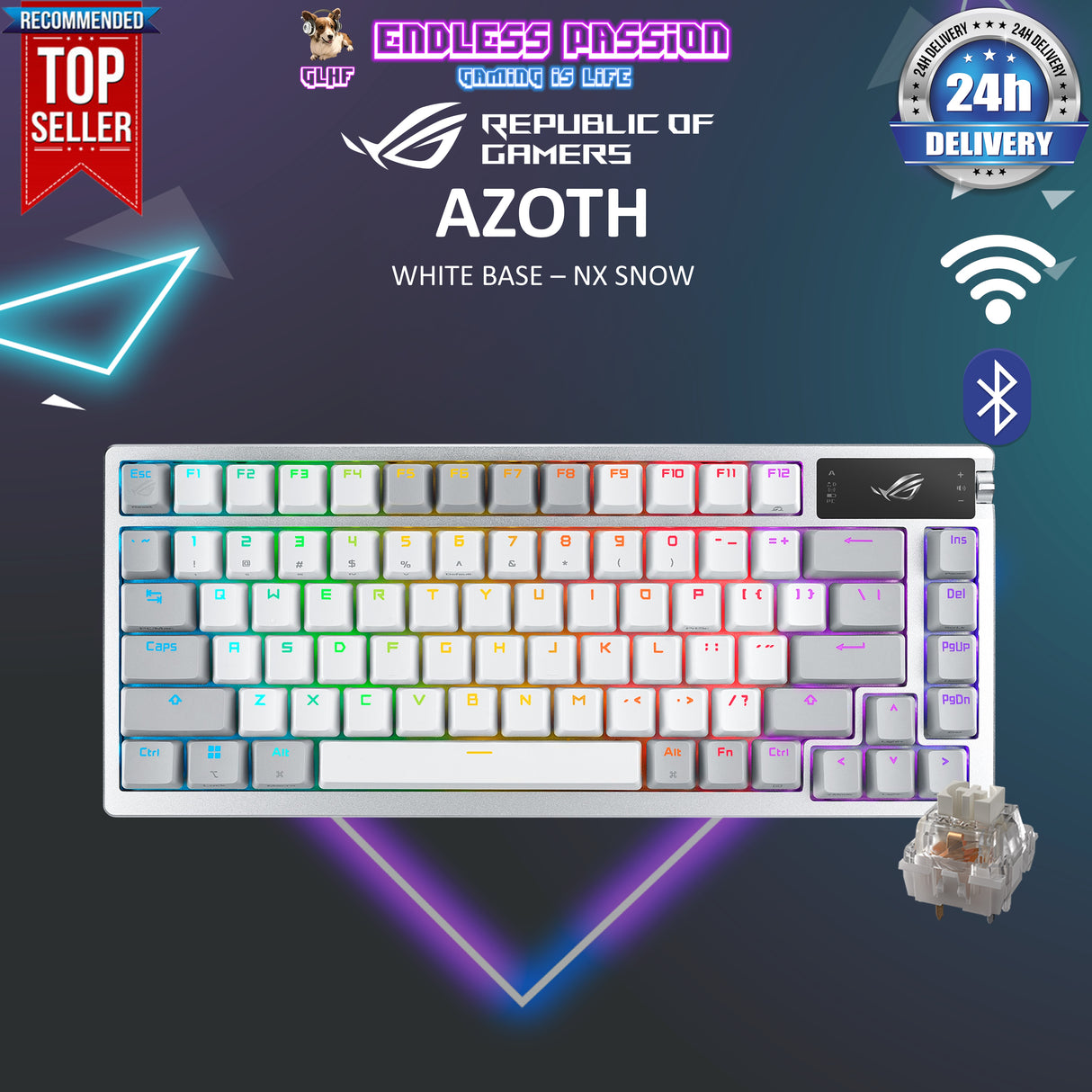 Asus ROG Azoth 75% Wireless Custom Gaming Keyboard