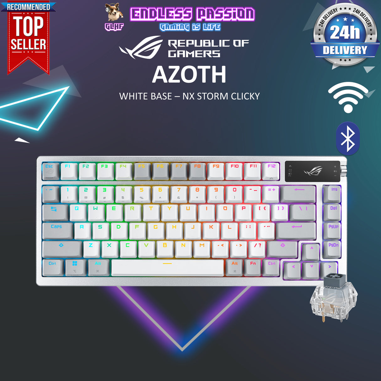 Asus ROG Azoth 75% Wireless Custom Gaming Keyboard