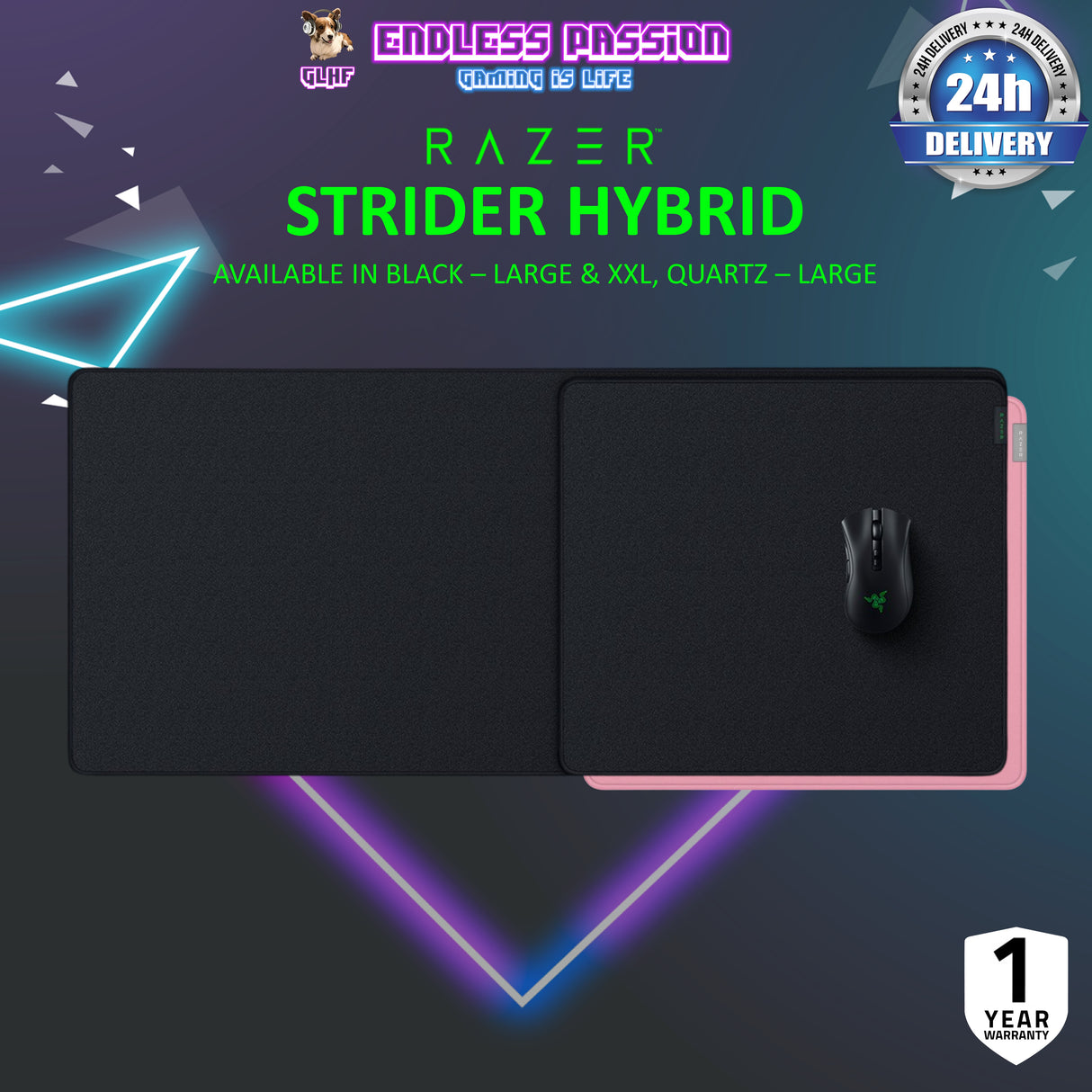 Razer Strider Hybrid Gaming Mouse Mat