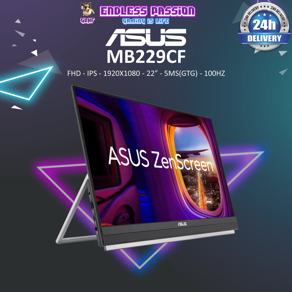 ASUS ZenScreen MB229CF 22 Inch Portable Monitor