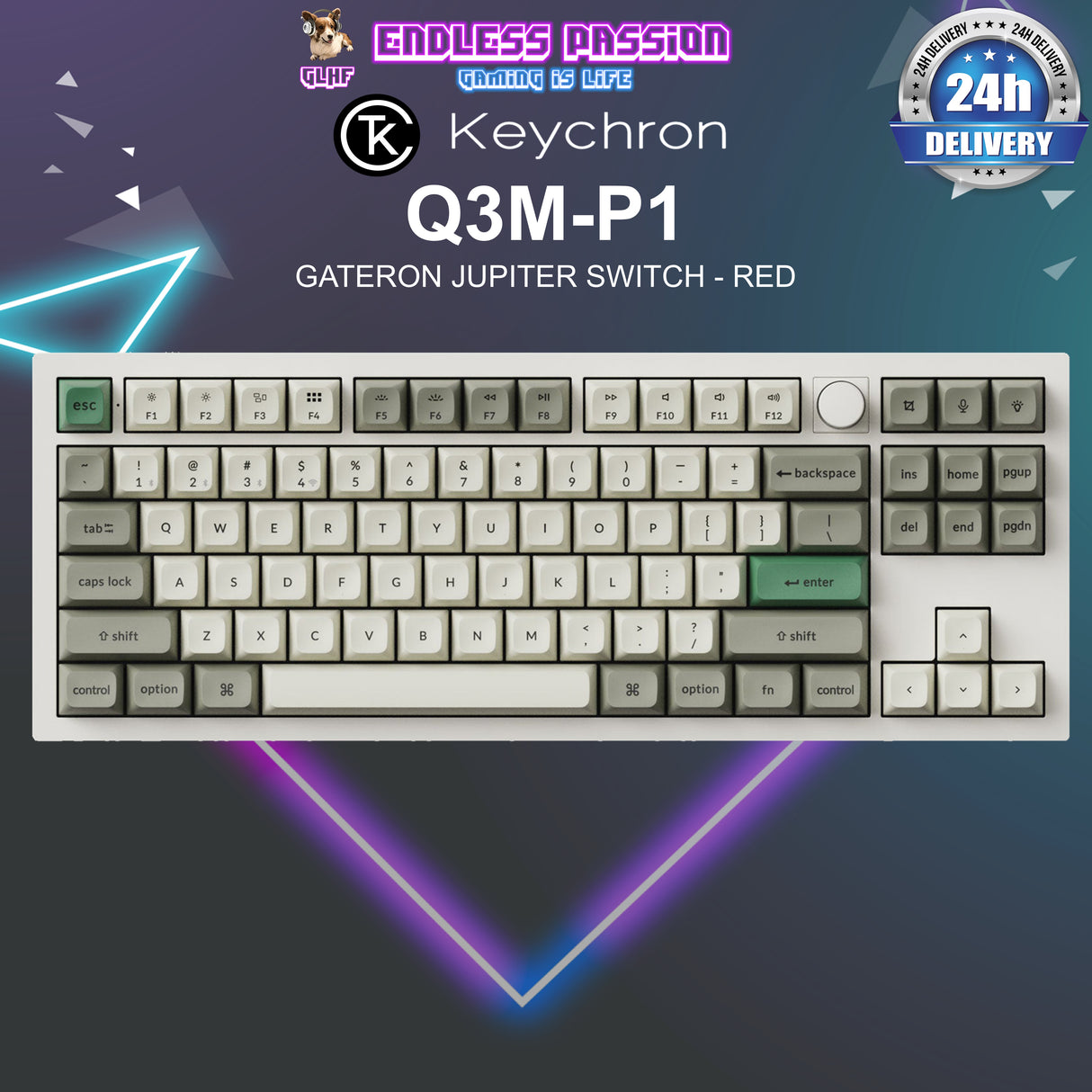 Keychron Q3 Max 75% QMK/VIA Wireless Custom Mechanical Keyboard