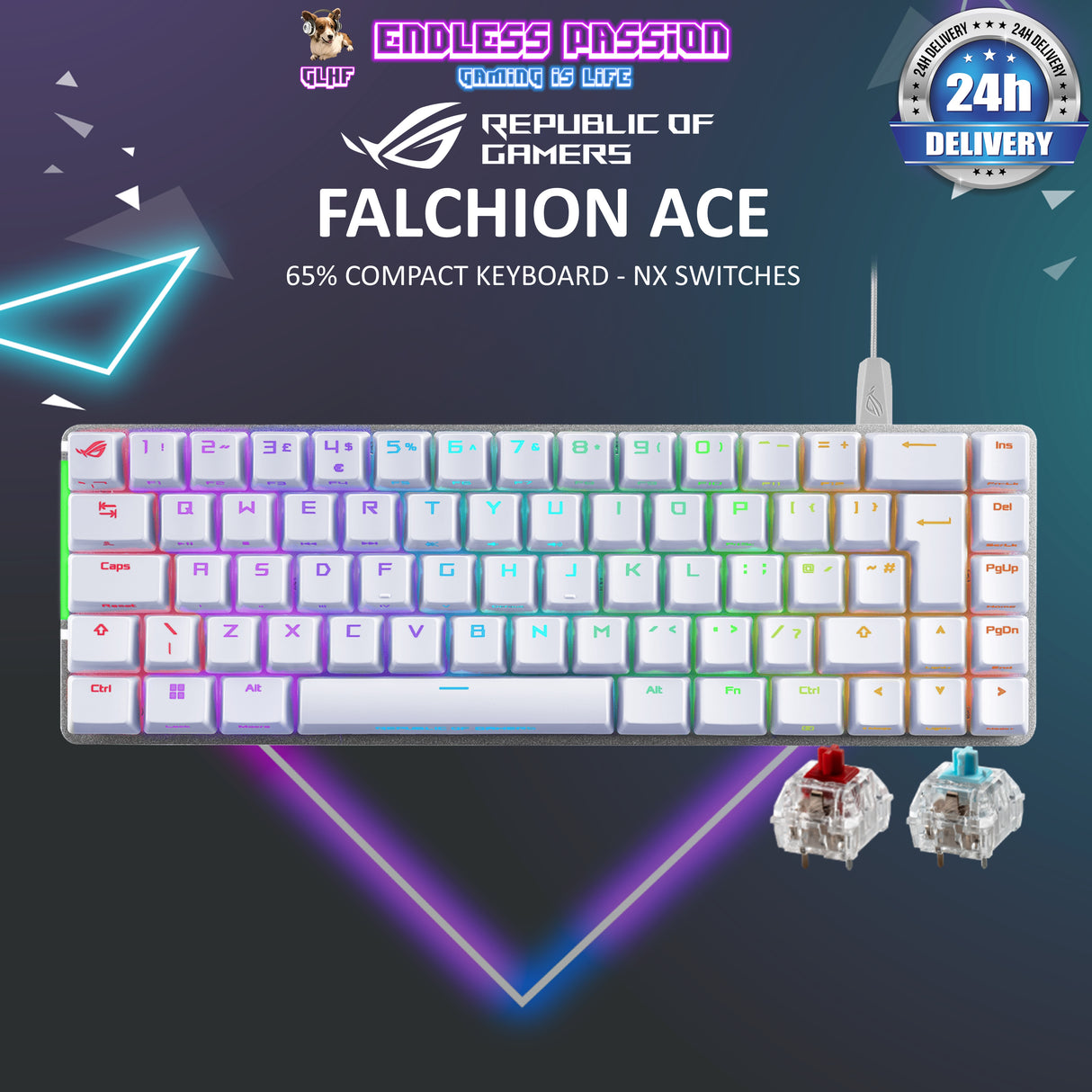 Asus ROG Falchion Ace 65% Compact Wired Gaming Keyboard