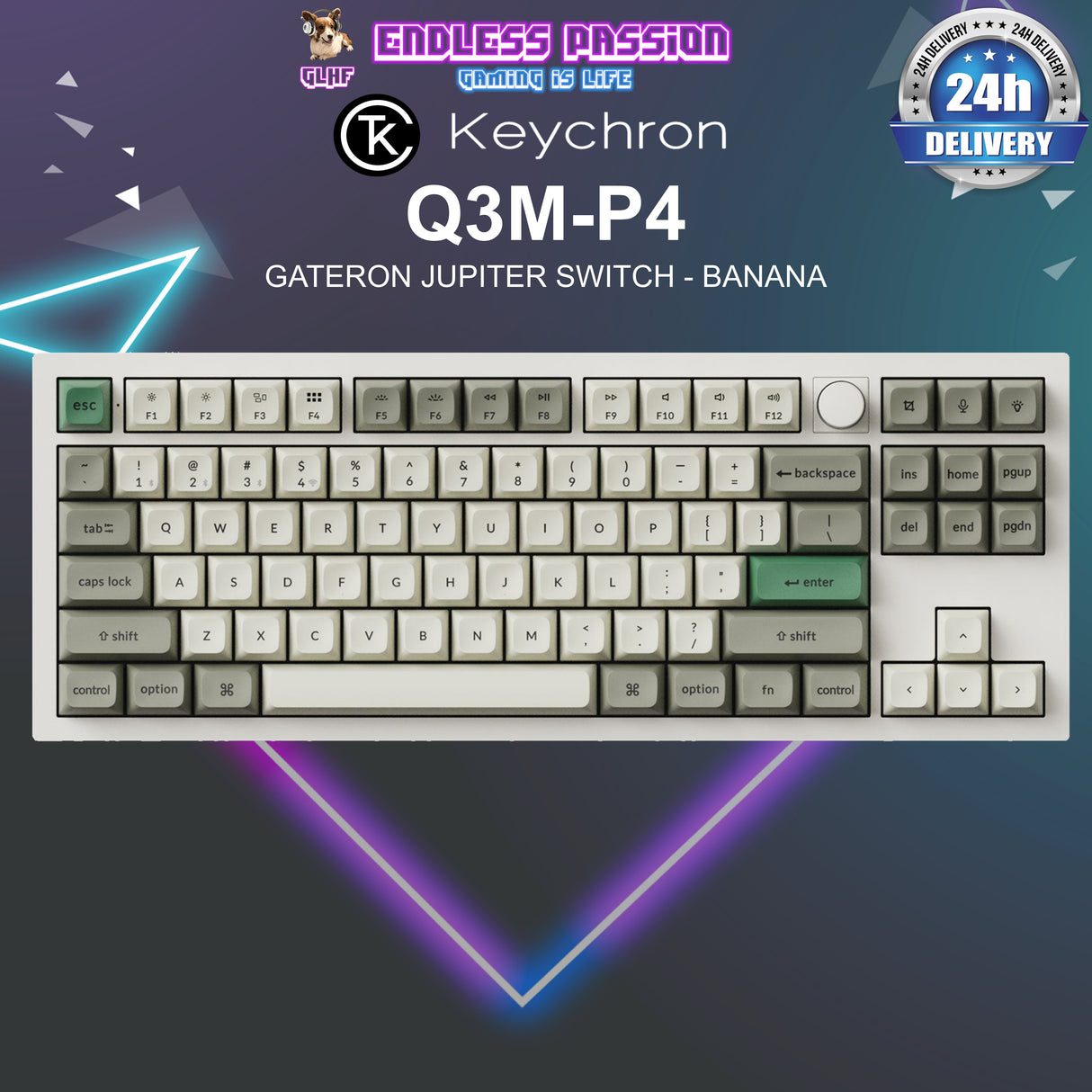 Keychron Q3 Max 75% QMK/VIA Wireless Custom Mechanical Keyboard