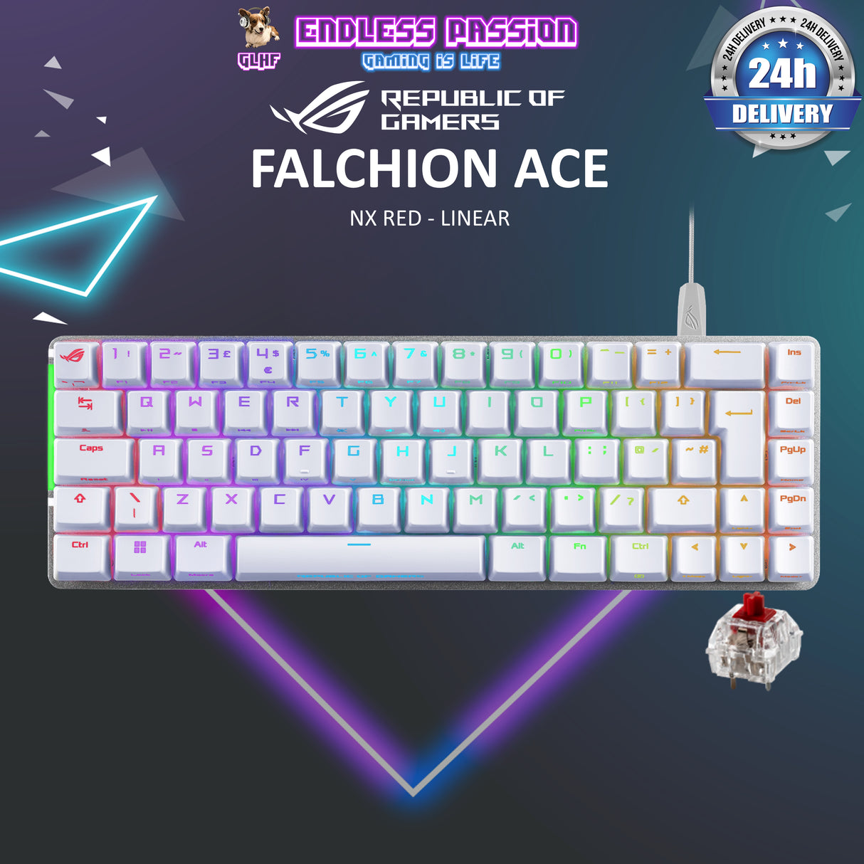 Asus ROG Falchion Ace 65% Compact Wired Gaming Keyboard