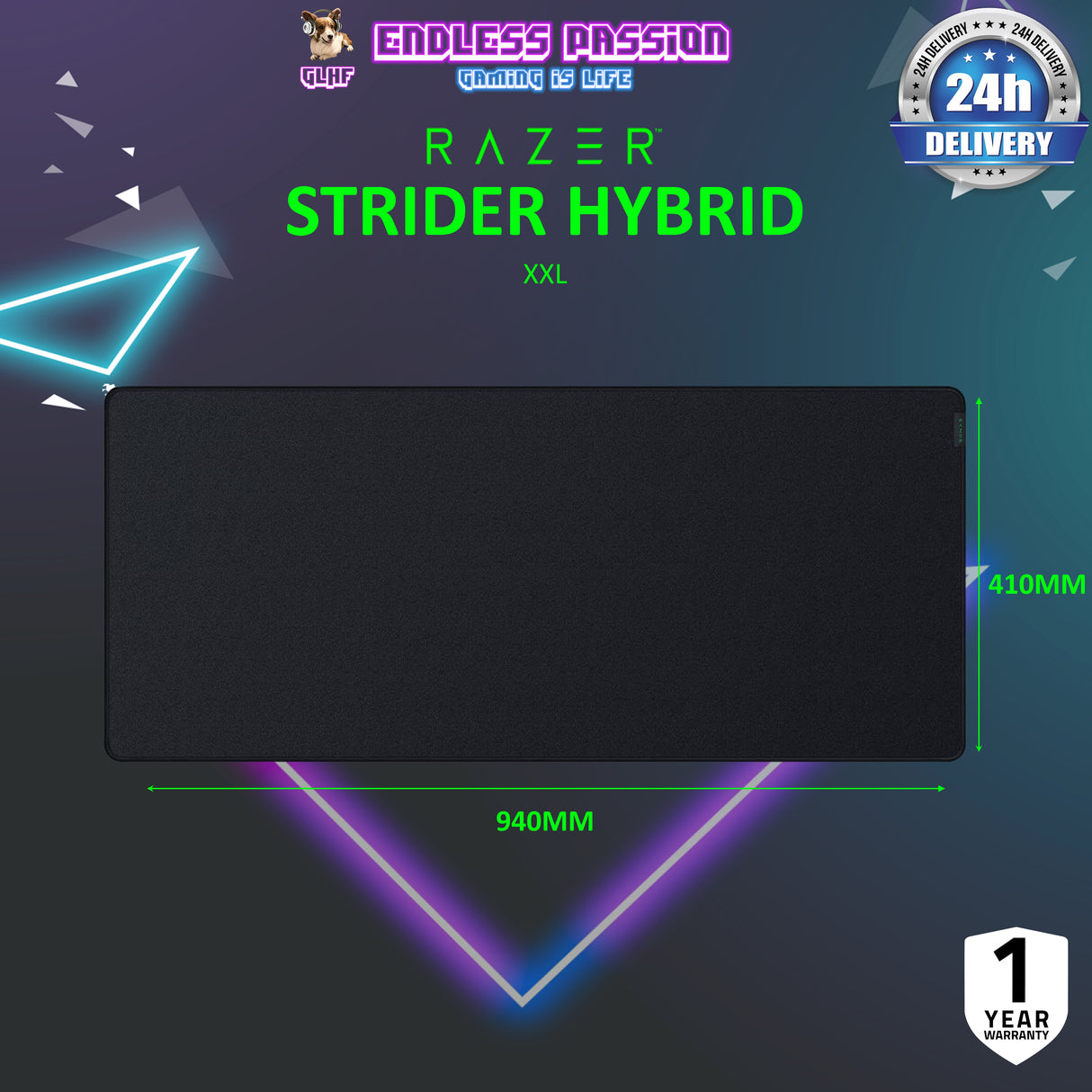 Razer Strider Hybrid Gaming Mouse Mat