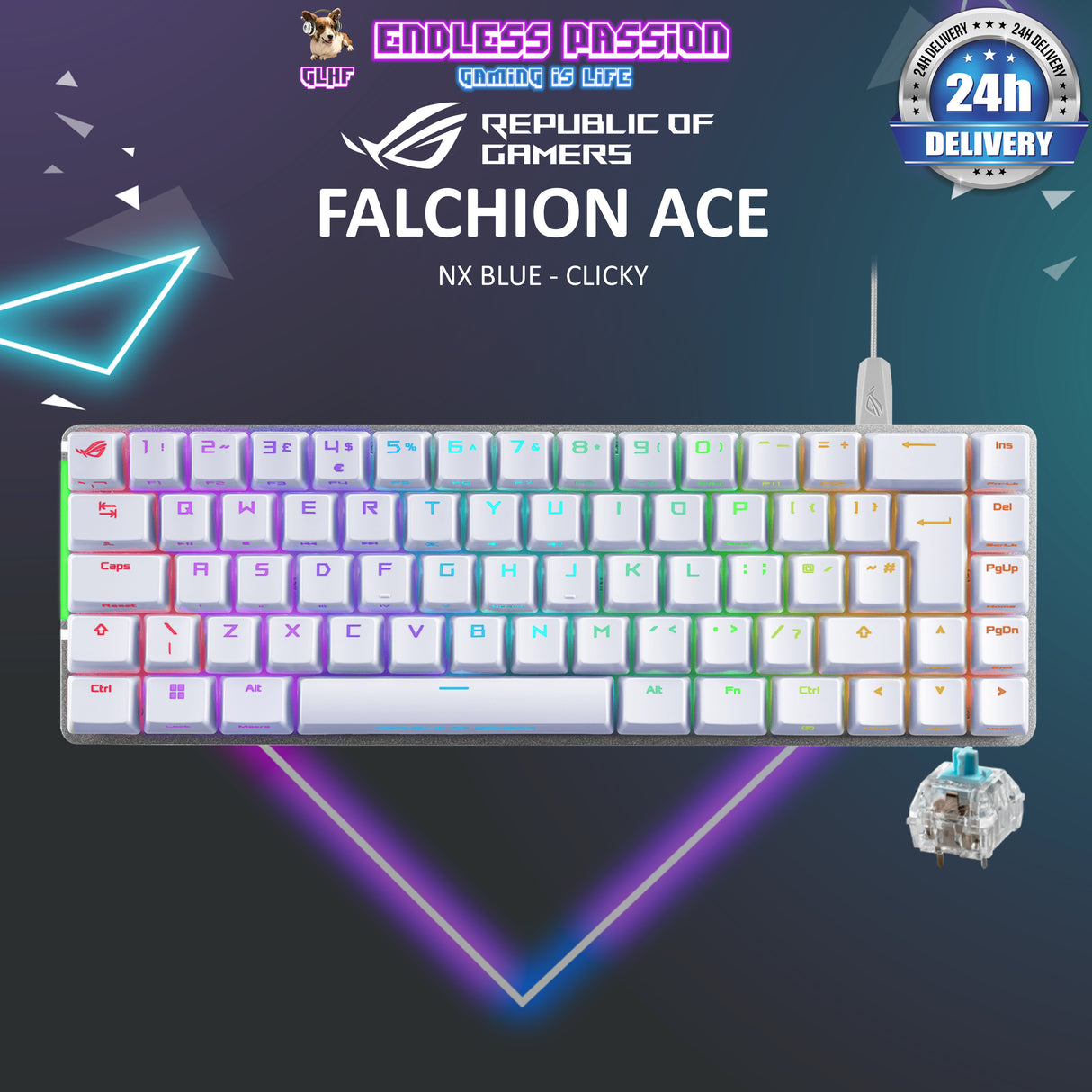 Asus ROG Falchion Ace 65% Compact Wired Gaming Keyboard