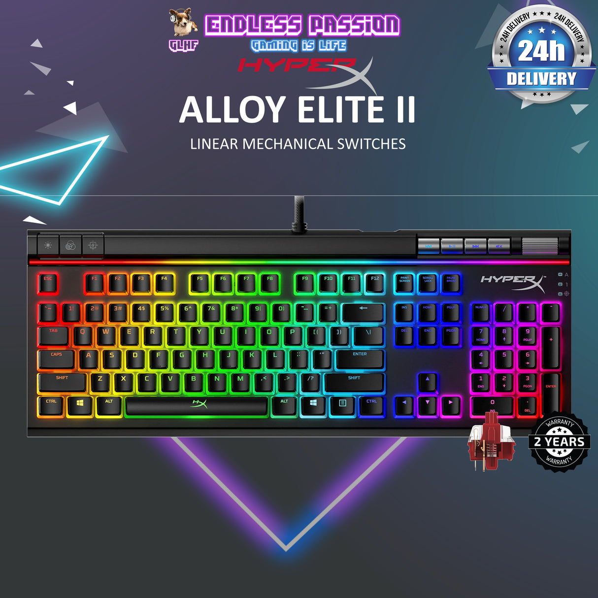 HyperX Alloy Elite II RGB Gaming Keyboard