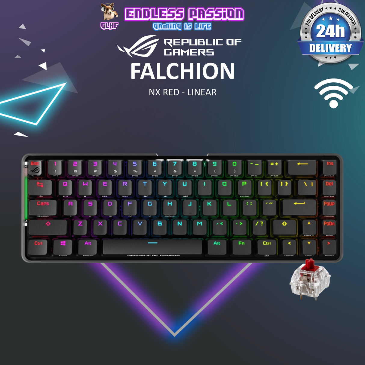 Asus ROG Falchion NX 65% Wireless Mechanical Gaming Keyboard