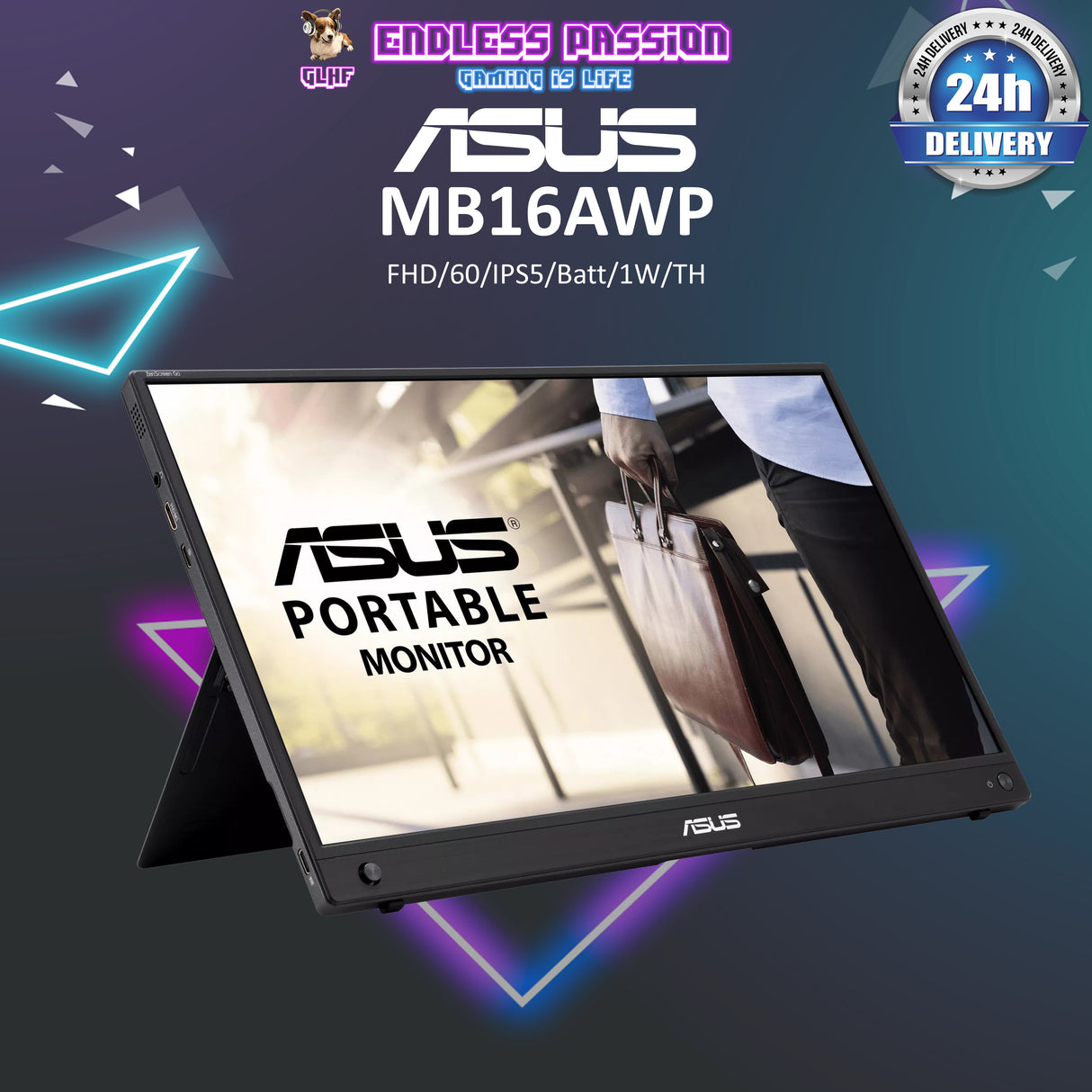 ASUS ZenScreen Go MB16AWP 16 Inch Portable Monitor