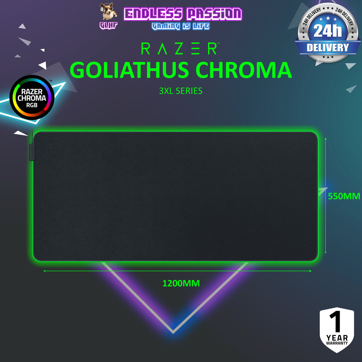 Razer Goliathus Chroma 3XL Gaming Mouse Pad