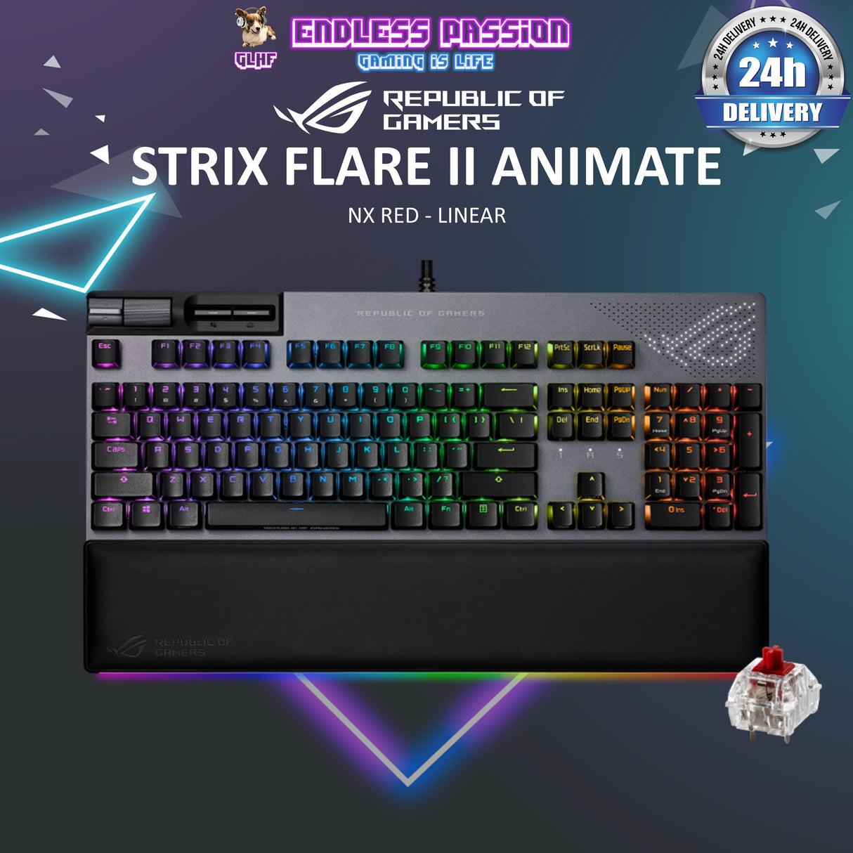 Asus ROG Strix Flare II Animate Wired Gaming Mechanical Keyboard