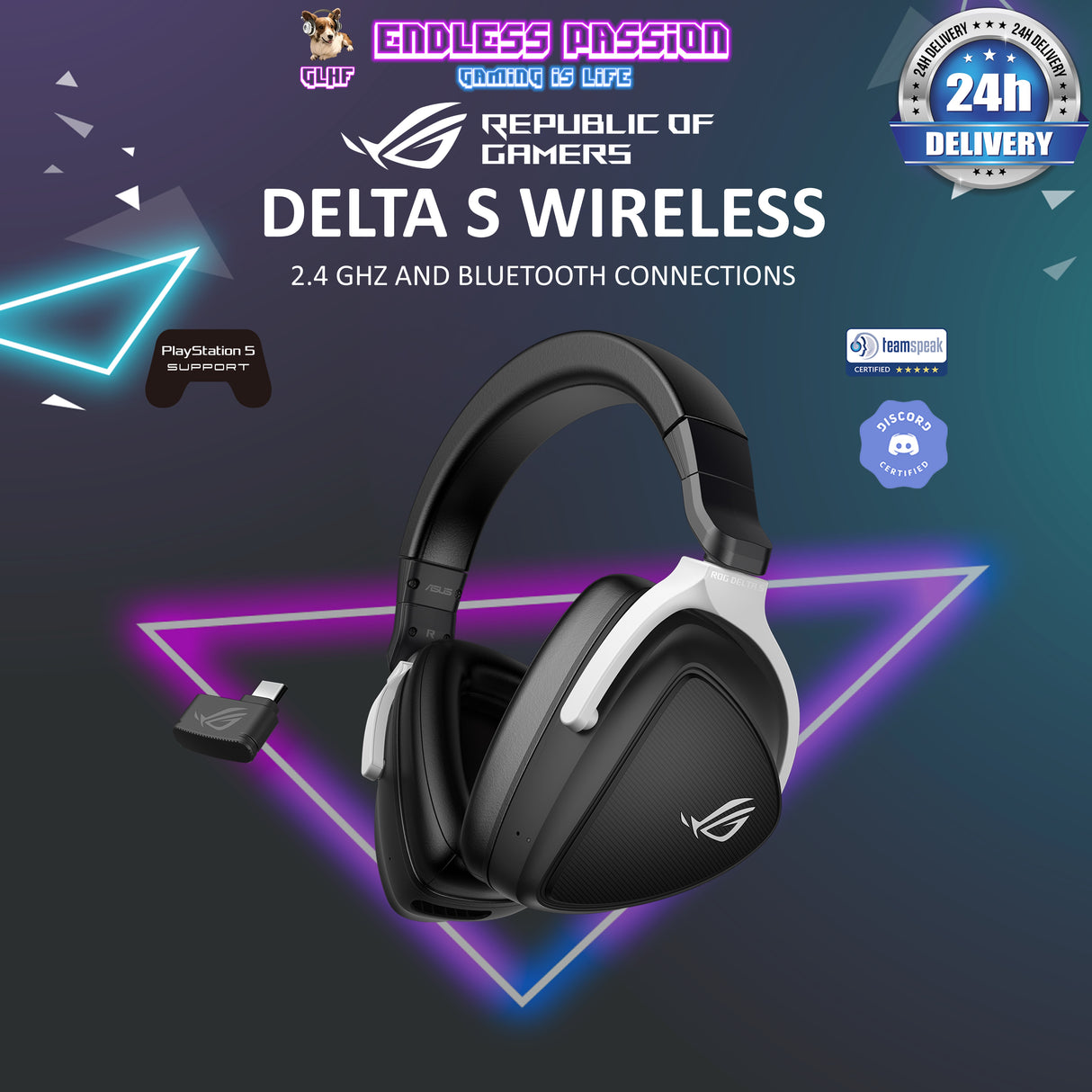 Asus ROG Delta S Wireless Lightweight Wireless Gaming Headset